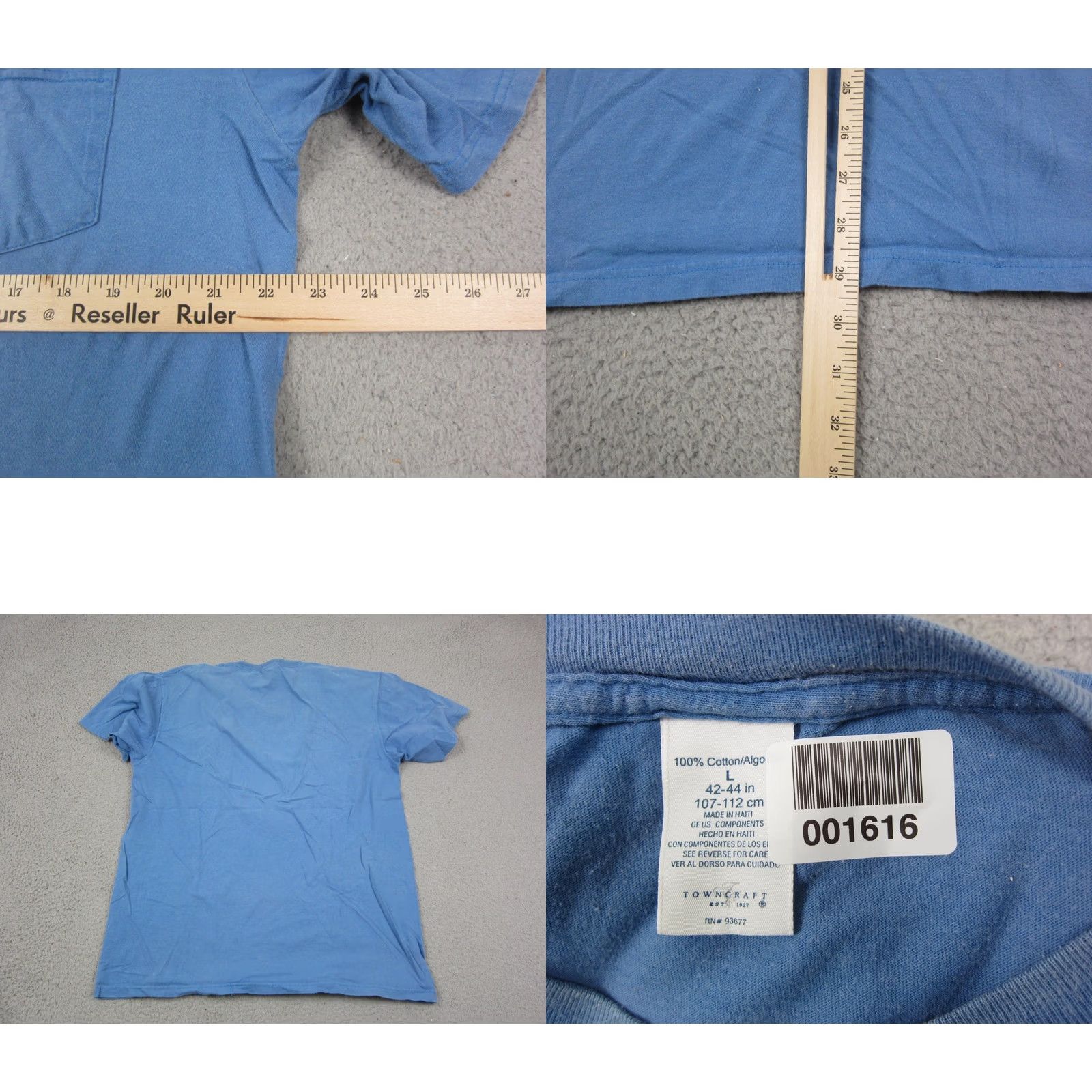 Vintage VINTAGE Towncraft Shirt Large L Blue Cotton Blank Pocket Y2K 90s Casual Mens Size US L / EU 52-54 / 3 - 8 Thumbnail