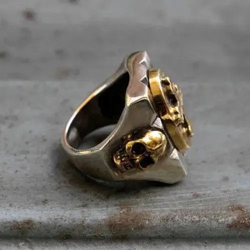 Jewelry New Skull Cross Ring Size ONE SIZE - 2 Thumbnail