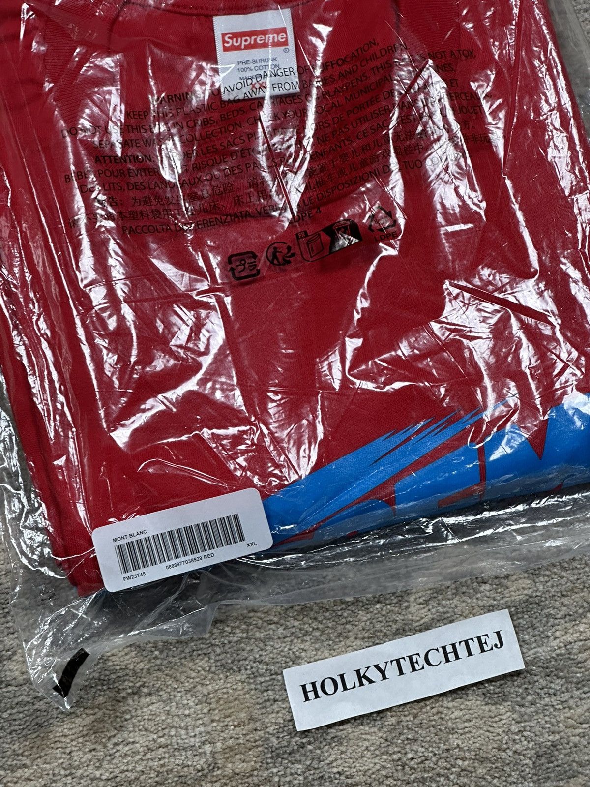 Supreme Supreme Mont Blanc Tee - Red - XXL - FW23 Size US XXL / EU 58 / 5 - 3 Thumbnail