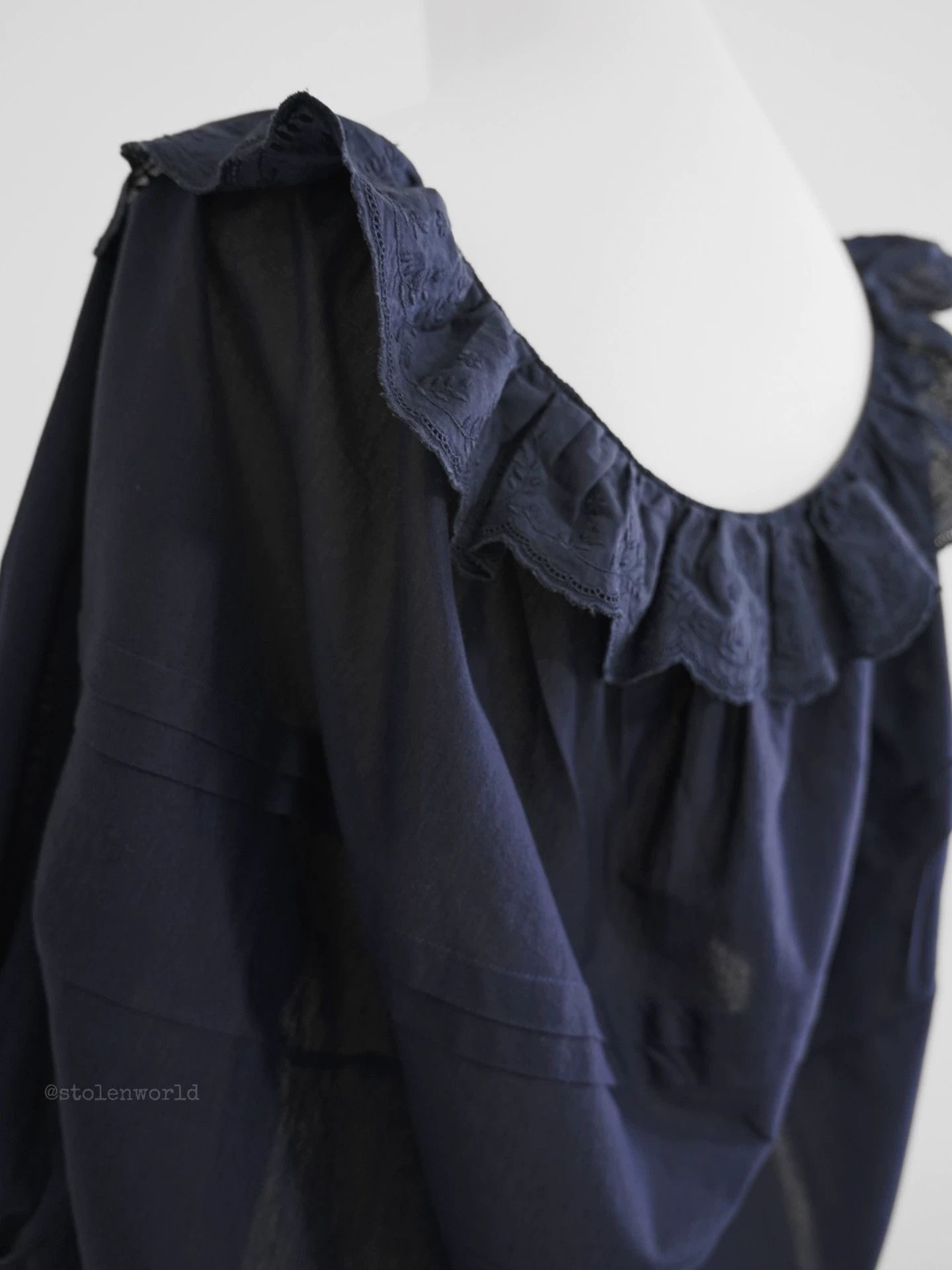 Comme des Garcons Comme des Garçons Tao Line 2008 SS Navy Ribbon-tie Blouse M Size M / US 6-8 / IT 42-44 - 2 Thumbnail