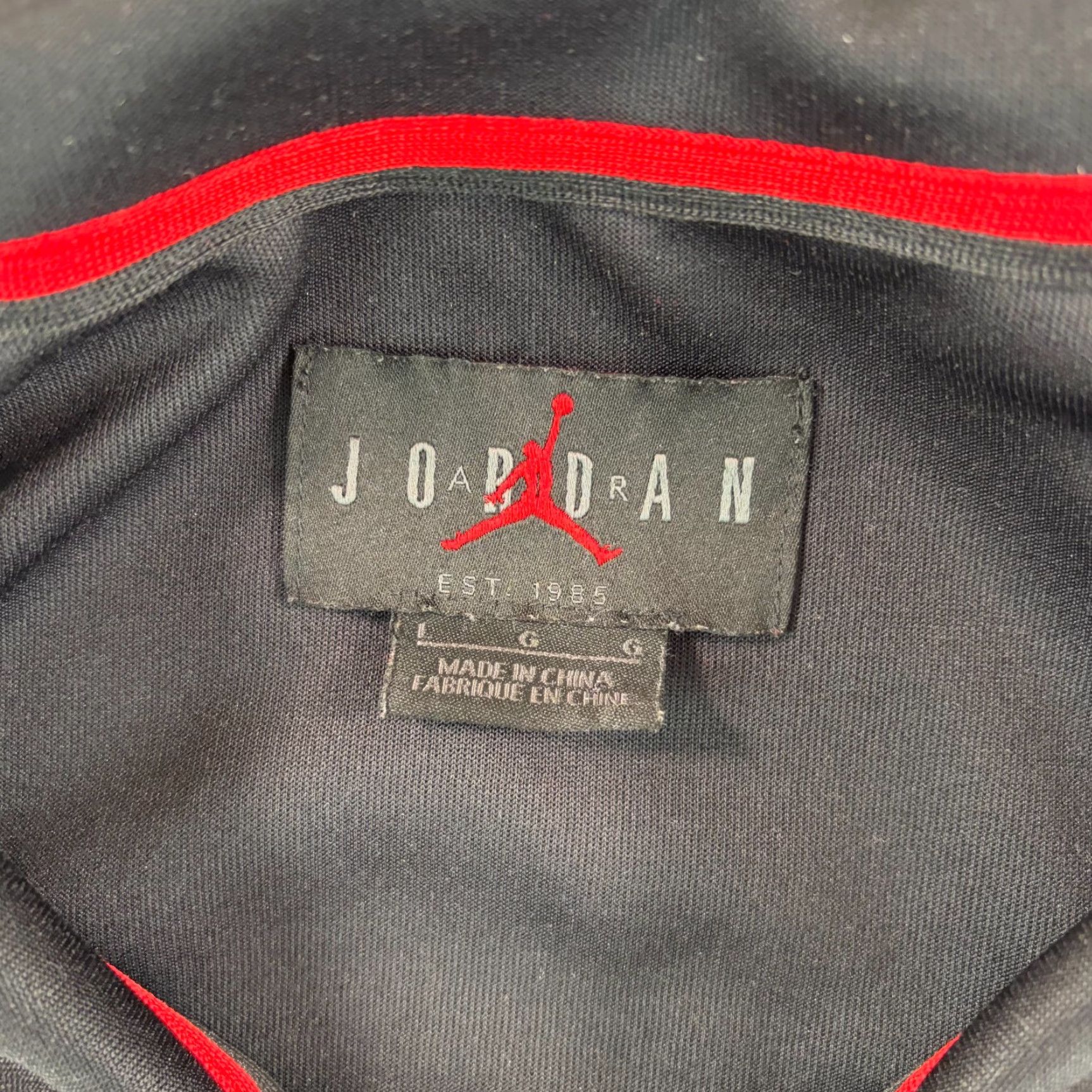 Jordan Brand Nike Jordan Jumpman Logo Classics Tricot Warm-Up Jacket & Jogger Pants Set Men Large Black Size US 33 - 3 Thumbnail
