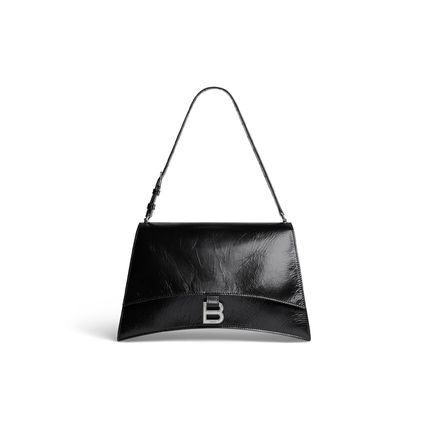 Balenciaga Crush Medium Sling Bag in black Size ONE SIZE - 1 Thumbnail