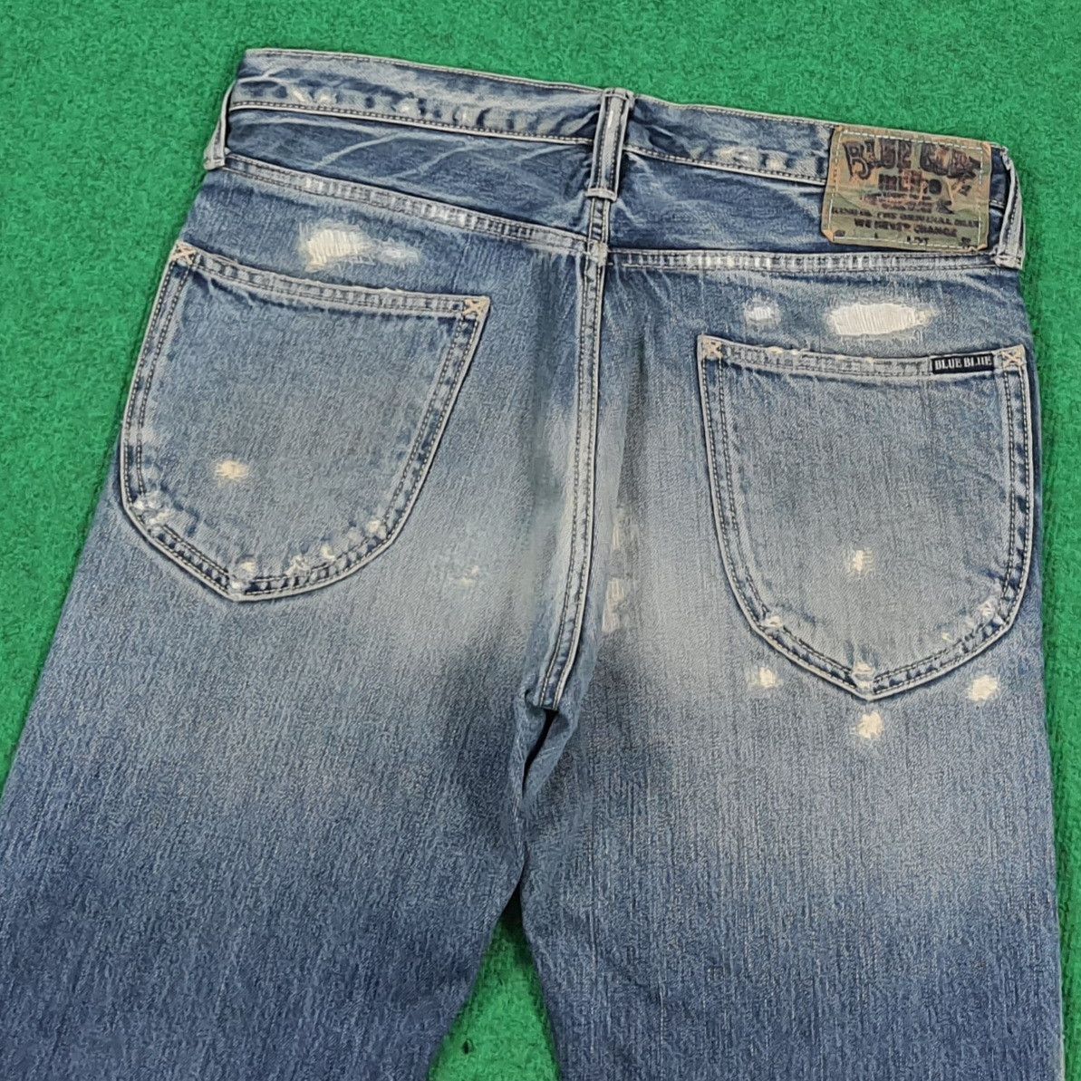 Blue Blue Japan Blue Blue Japan Hollywood Ranch Market Distressed E1N34 Size US 31 - 2 Thumbnail