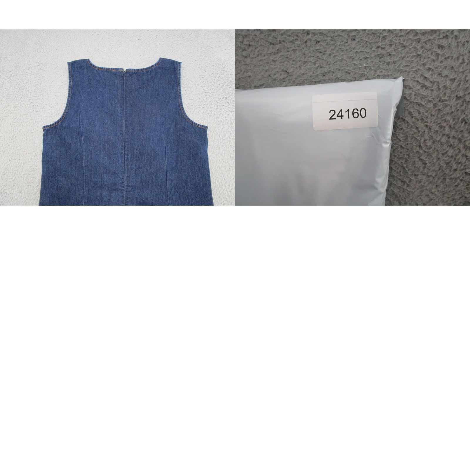Denime Vintage Chadwicks Denim Midi Dress Women's Size 12 Blue Short Sleeve Back Slit 90s Classic Womens Size XL / US 12-14 / IT 48-50 - 9 Thumbnail