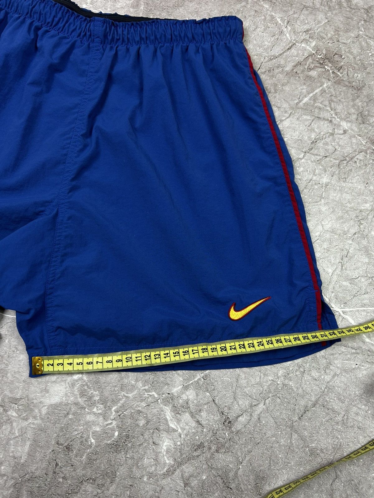 Nike × Vintage Nike Nylon Barcelona Vintage football shorts Size US 32 / EU 48 - 11 Thumbnail