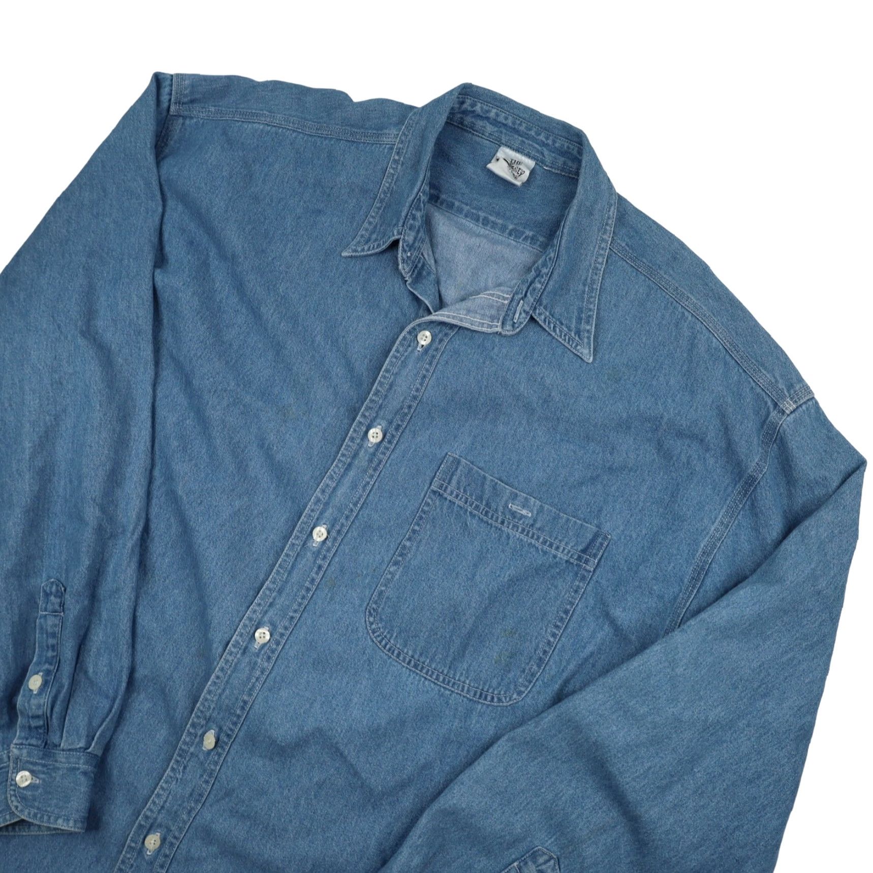 Disney VINTAGE Disney Winnie the Pooh Embroidered Denim Button-Down Shirt Mens XXL Blue Size US XXL / EU 58 / 5 - 3 Thumbnail