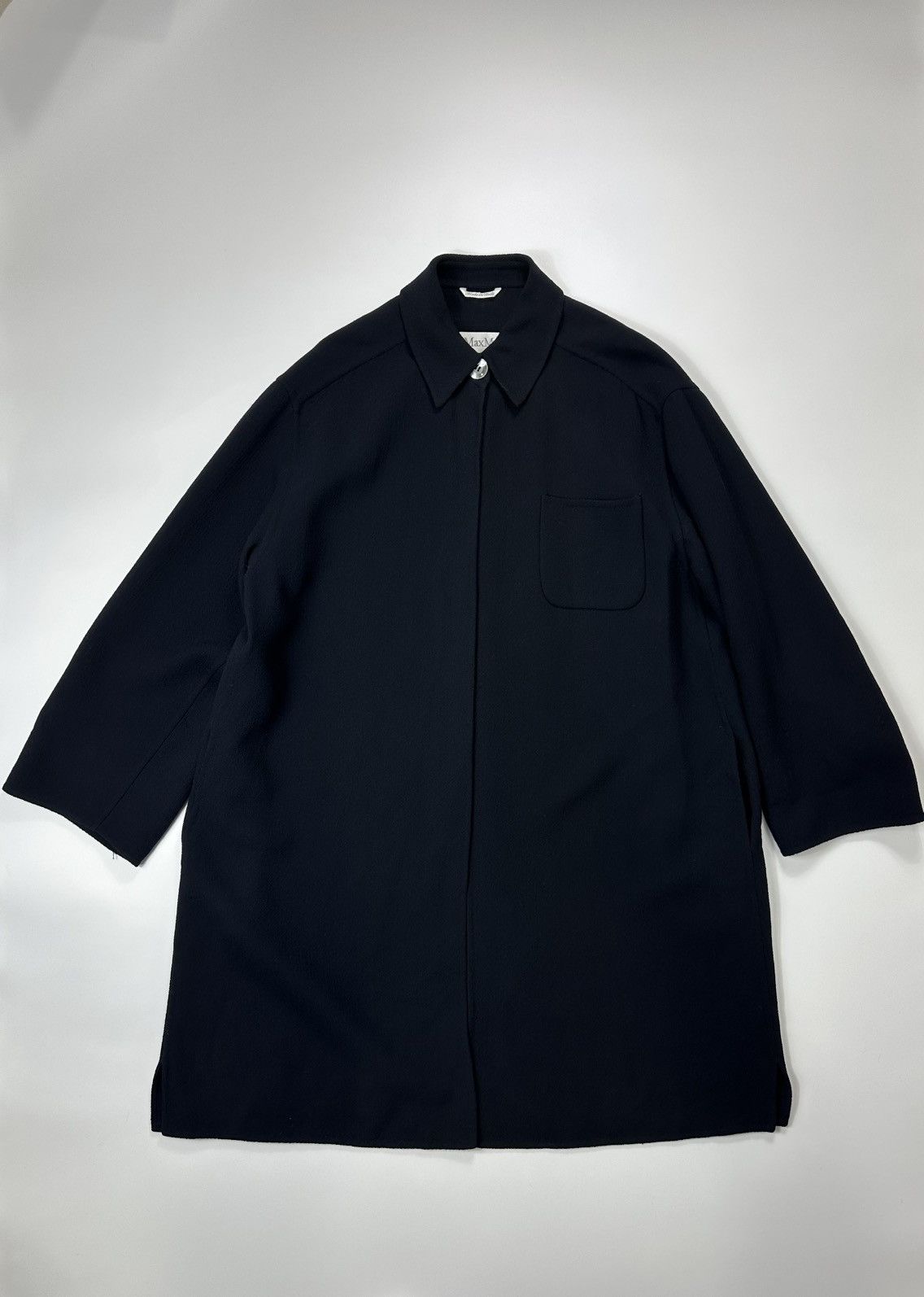 Max Mara Max Mara Wool Cape Black Size L / US 10 / IT 46 - 1 Thumbnail