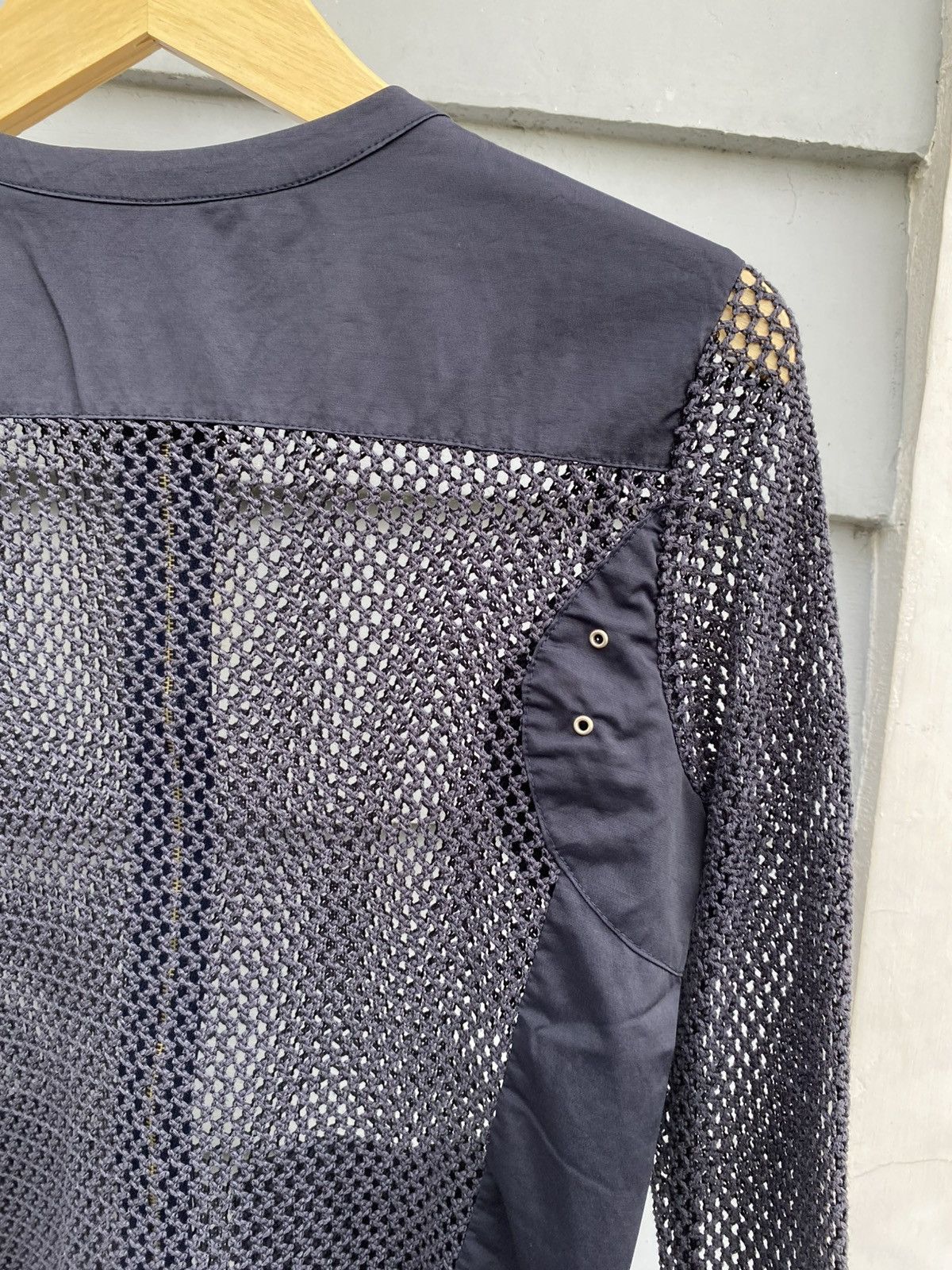 Designer × Vintage Fishnet Cool Rick Owens Style Mesh Longsleeve Size US M / EU 48-50 / 2 - 12 Thumbnail