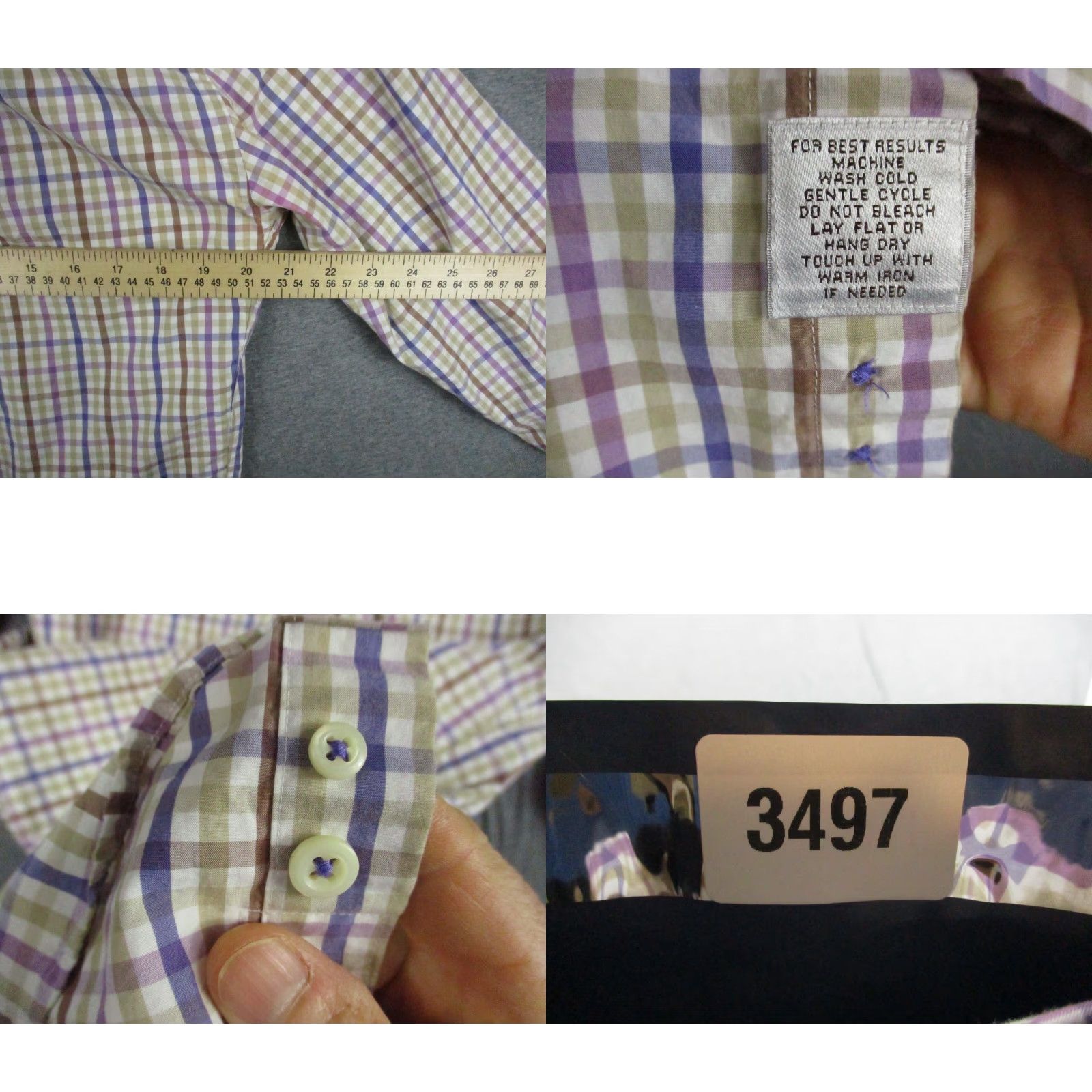 Peter Millar Peter Millar Shirt Small Men Weekender Wash Long Sleeve Plaid Check Cotton Size US S / EU 44-46 / 1 - 8 Thumbnail