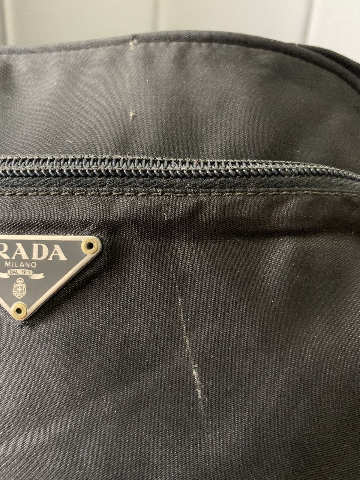 Prada Vintage Prada Black Sling Messenger Crossbody Bag Size ONE SIZE - 9 Thumbnail