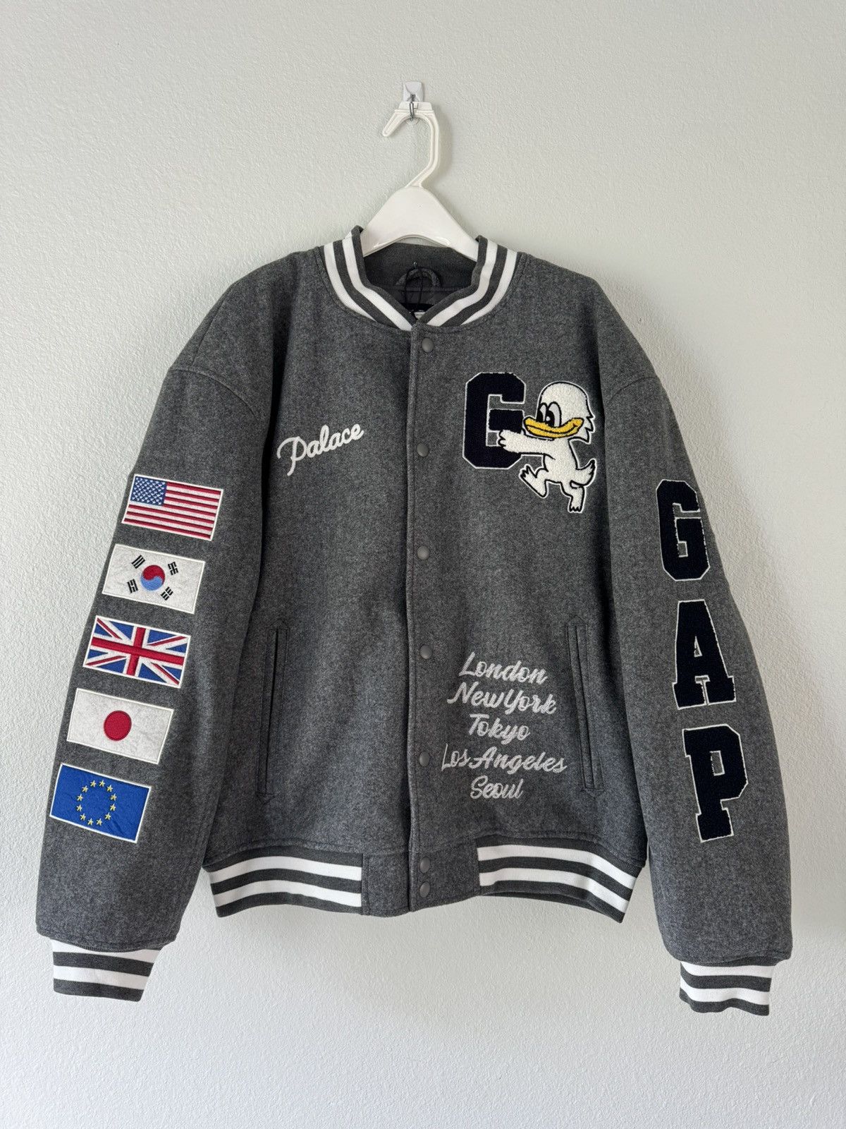 Gap Palace Gap Wool Varsity Jacket Grey Size Large/L 2024 SS | Grailed