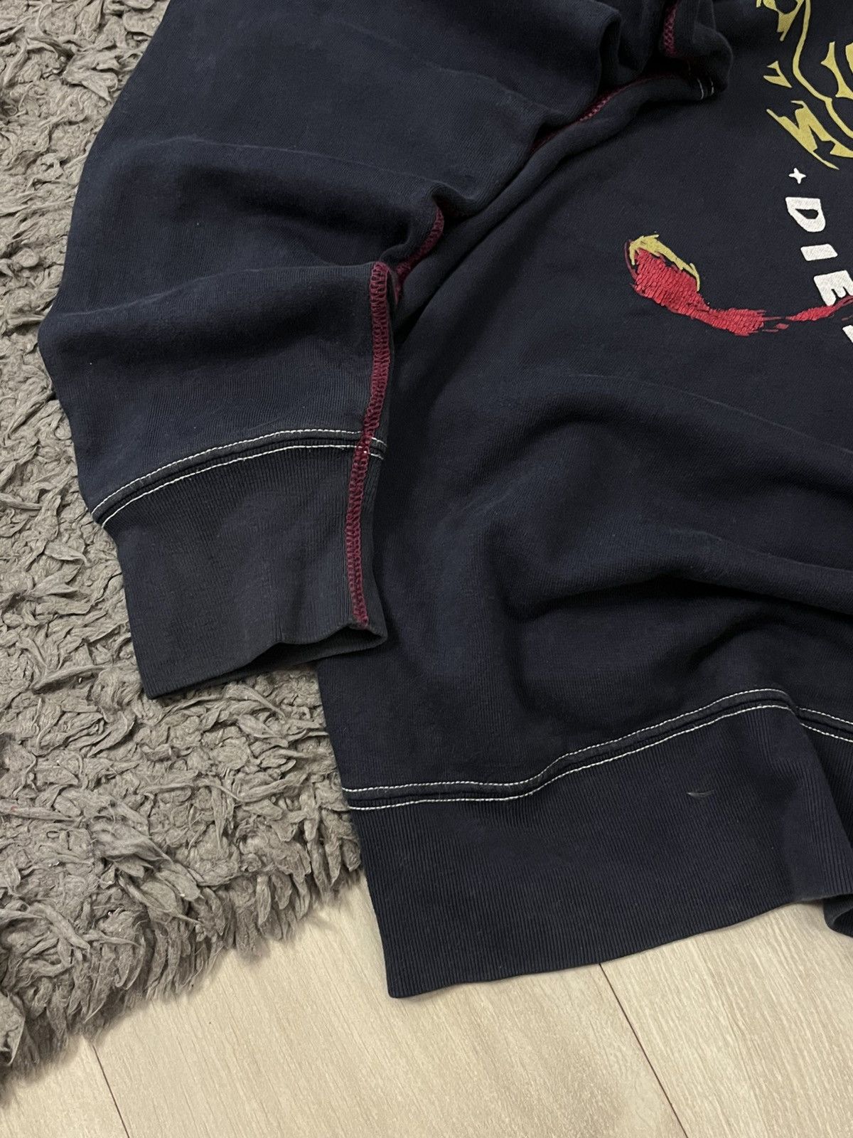 Diesel 🔥00’s Diesel Boxy Washed Big Logo Sweatshirt Creawneck Y2k Size US XXL / EU 58 / 5 - 7 Thumbnail