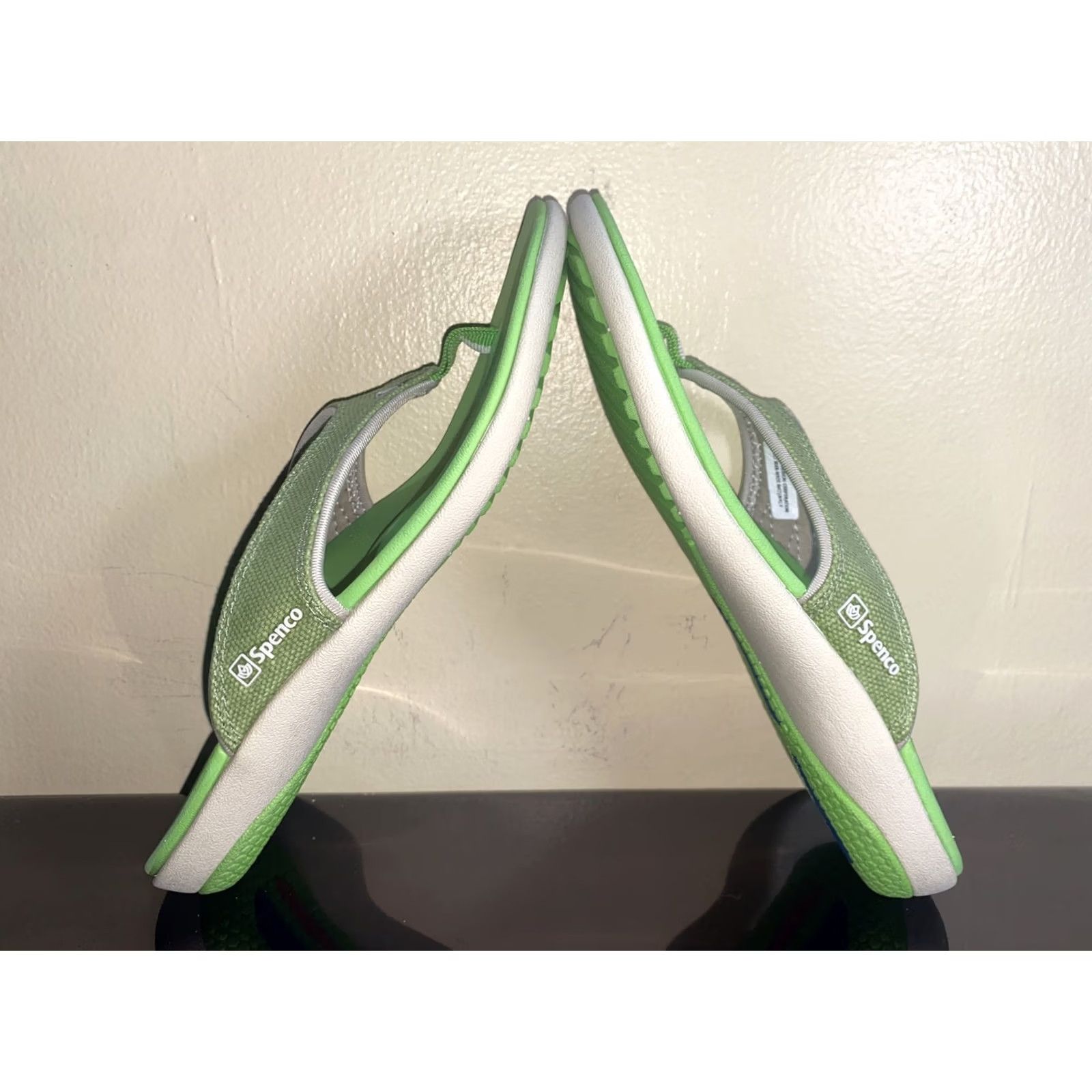 Vintage Spenco Sandals Lime Green Size 6 Women Flip Flop Fabric Sandal Green 6 Womens Size US 6 / IT 36 - 4 Thumbnail