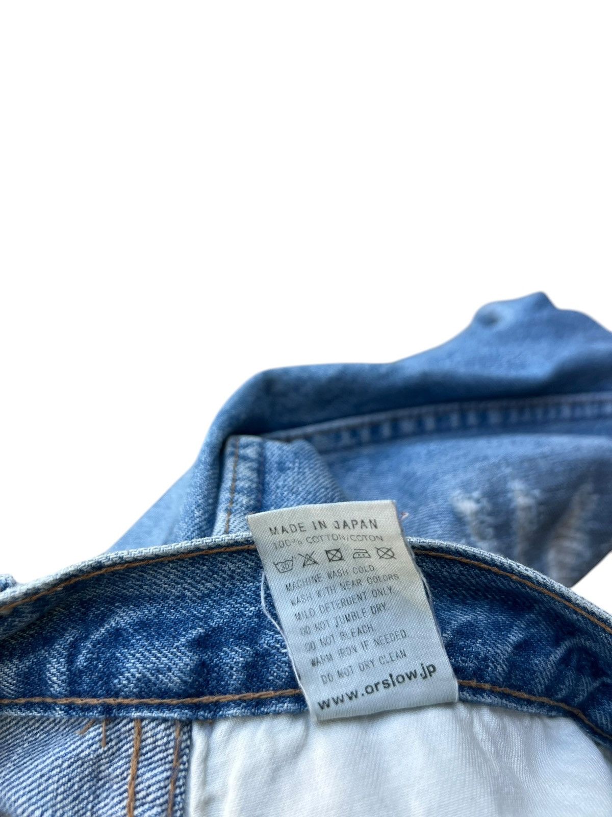Beams Plus × Orslow Orslow 106 X Beams Ripped Distressed Denim Cropped Jeans Size US 30 / EU 46 - 22 Thumbnail