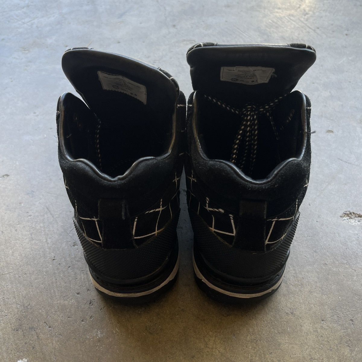 visvim×affa check design trekking boots visvim Trekking Boots UK9.5 Beige Suede Heel 3cm Worn #EH