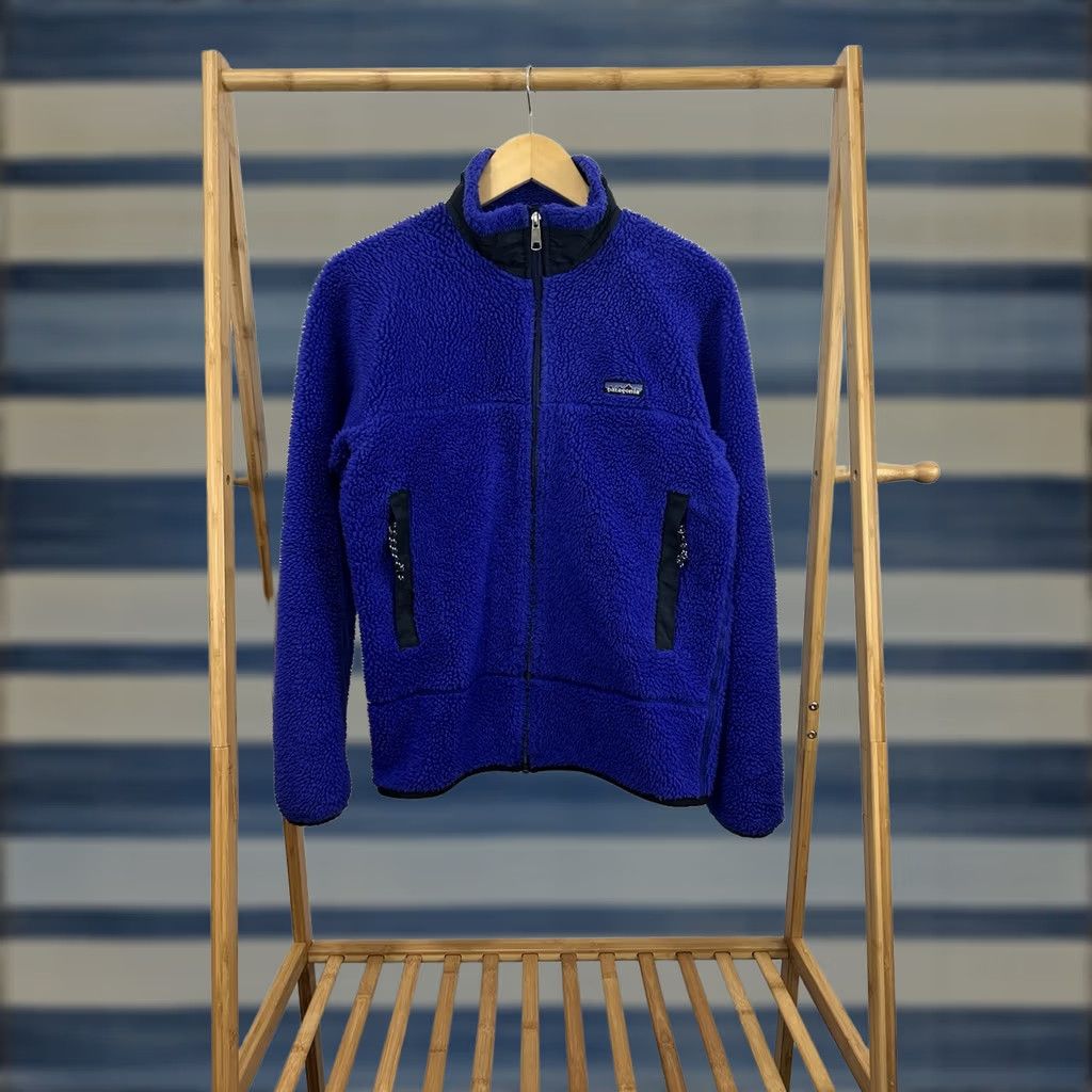 Patagonia VTG 90s Patagonia PEF Deep Pile Retro-X Full Zip Purple Blue Fleece Jacket S USA Size US S / EU 44-46 / 1 - 1 Thumbnail