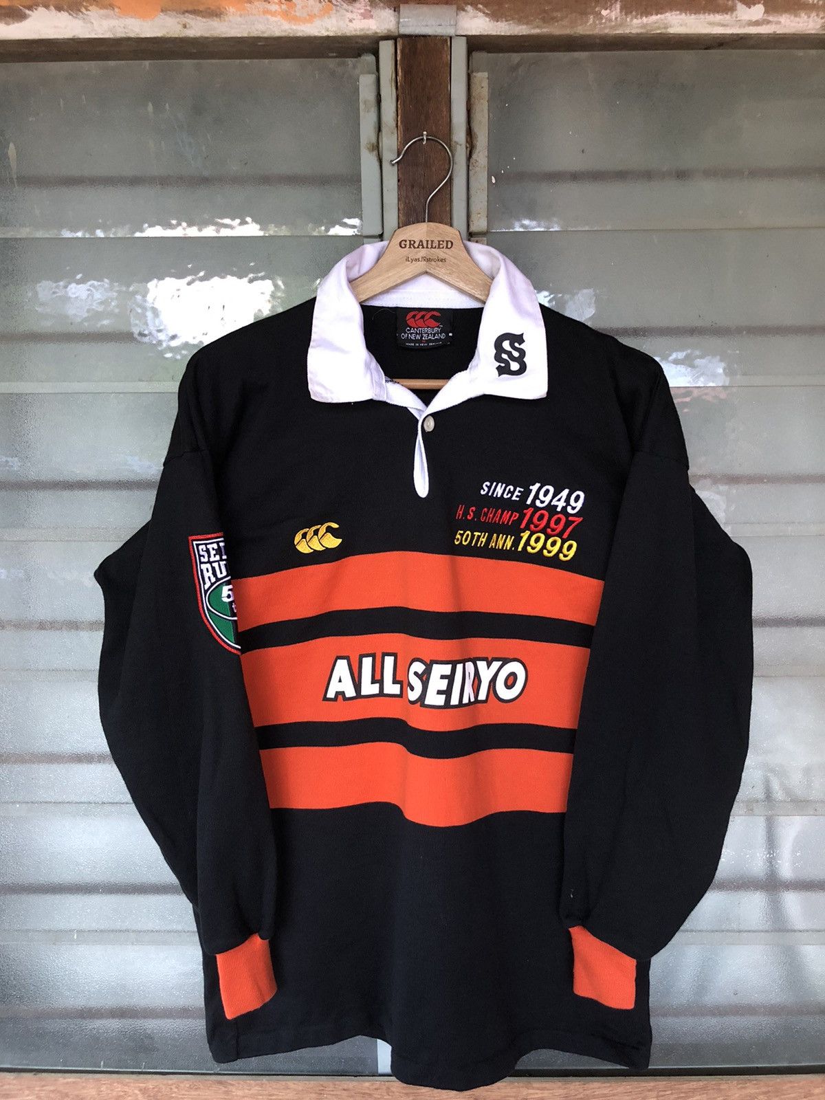 Canterbury of New Zealand Vintage 90's Canterbury Seiryo Rugby 50th Aniversary Sleeve Size US M / EU 48-50 / 2 - 4 Thumbnail