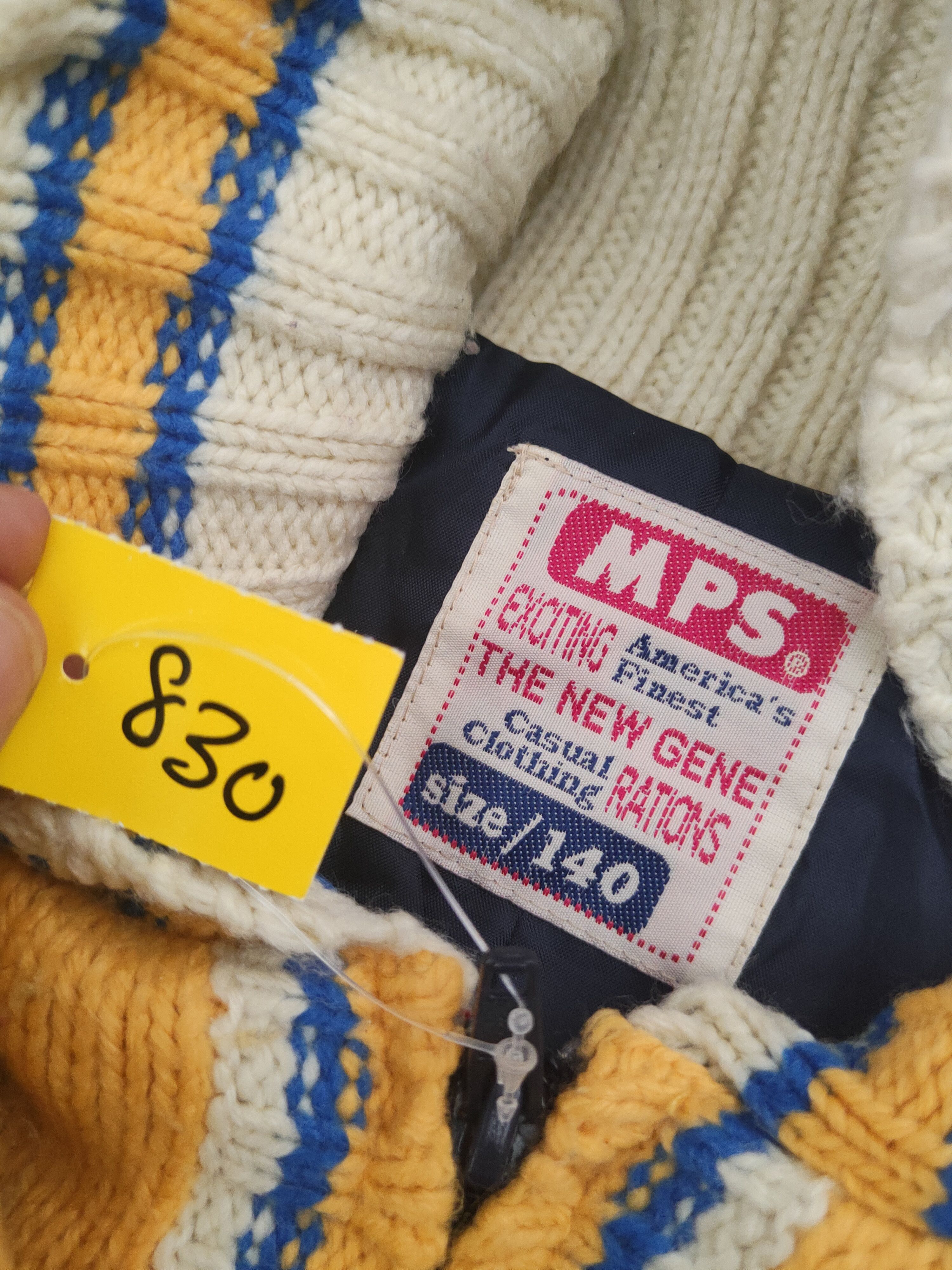 Japanese Brand × Vintage DL MPS Yellow Knitwear Sweaters #830 Size XS / US 0-2 / IT 36-38 - 13 Thumbnail