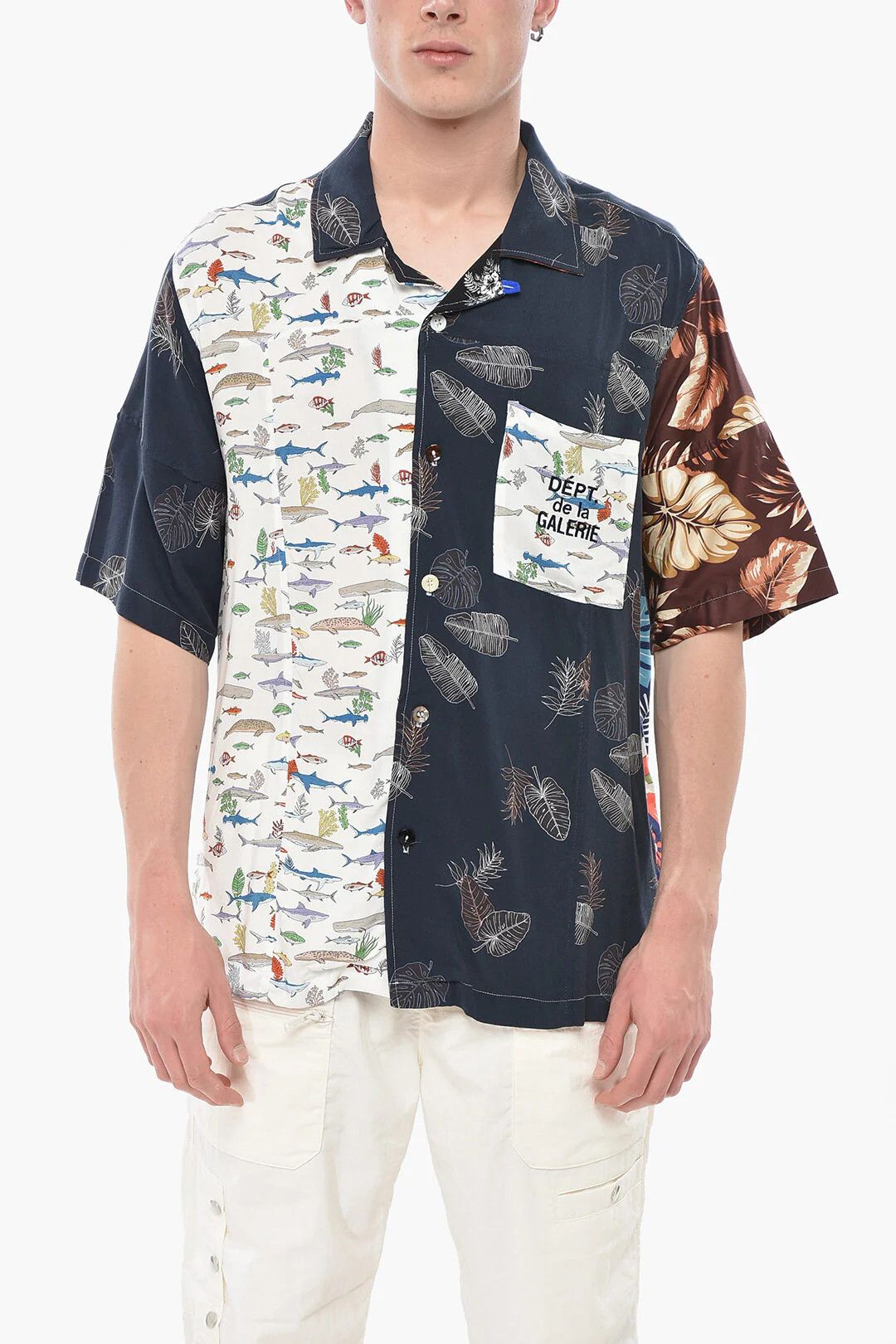Gallery Dept. og1mm0426 Patchwork Short-Sleeve Shirt in Multicolor Size US XL / EU 56 / 4 - 1 Thumbnail