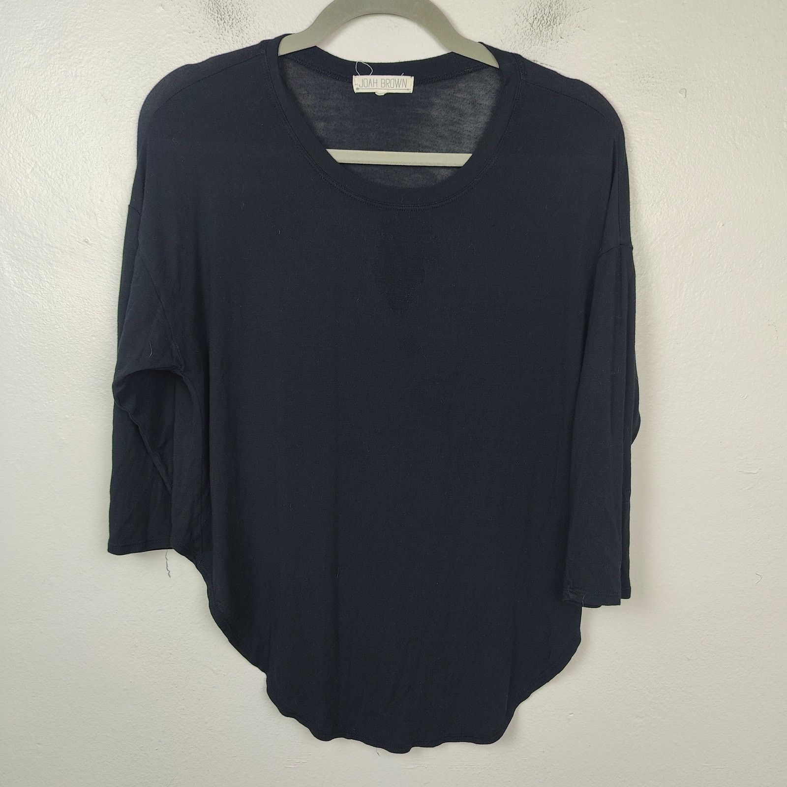 Other Joah Brown Top Womens One Size Soft Black Scoopneck Hi Low Size ONE SIZE - 1 Thumbnail