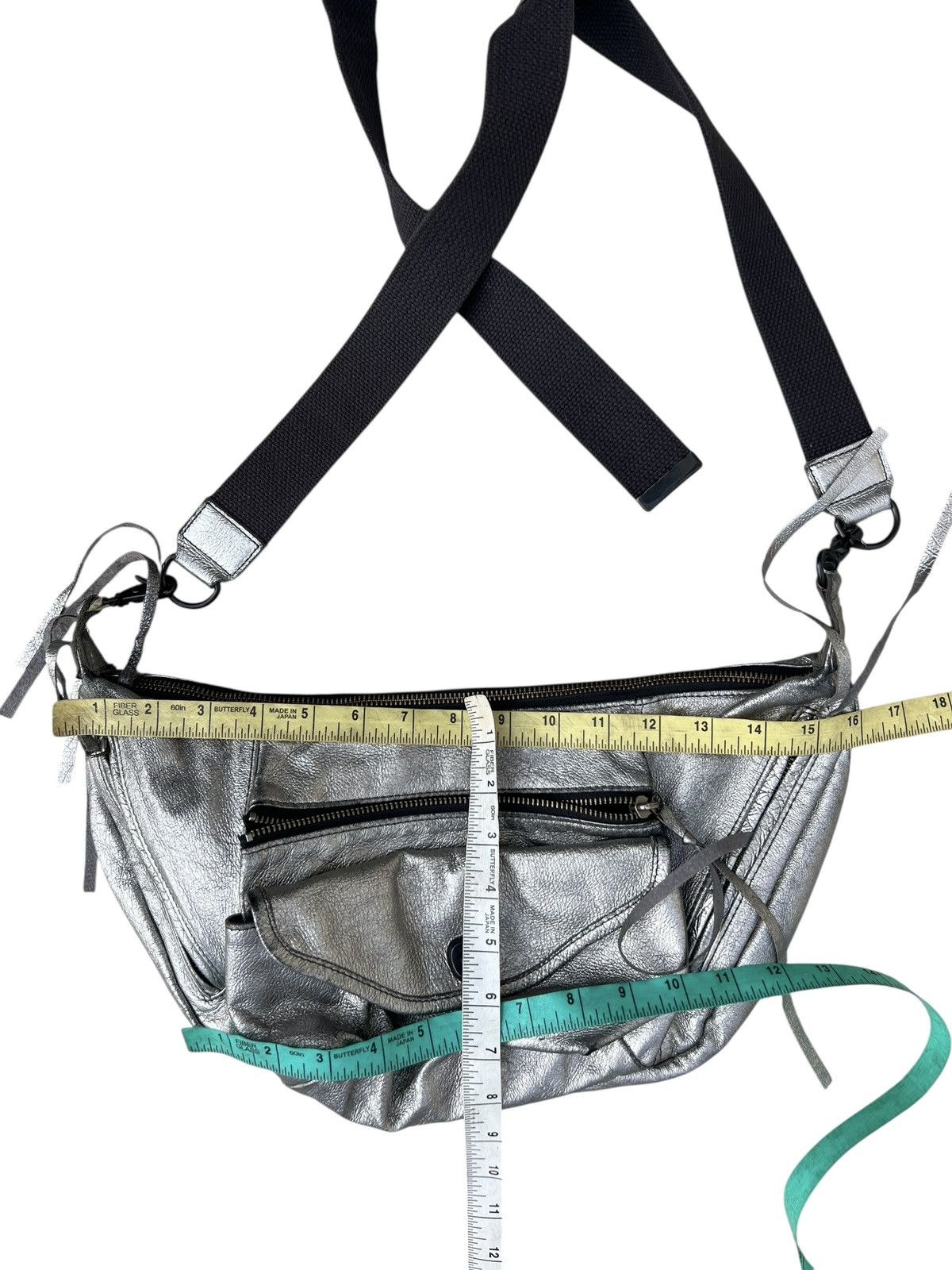 Leather Azzu Label Nasimo Japan Patina Blistered Leather Cargo Bag Size ONE SIZE - 7 Thumbnail