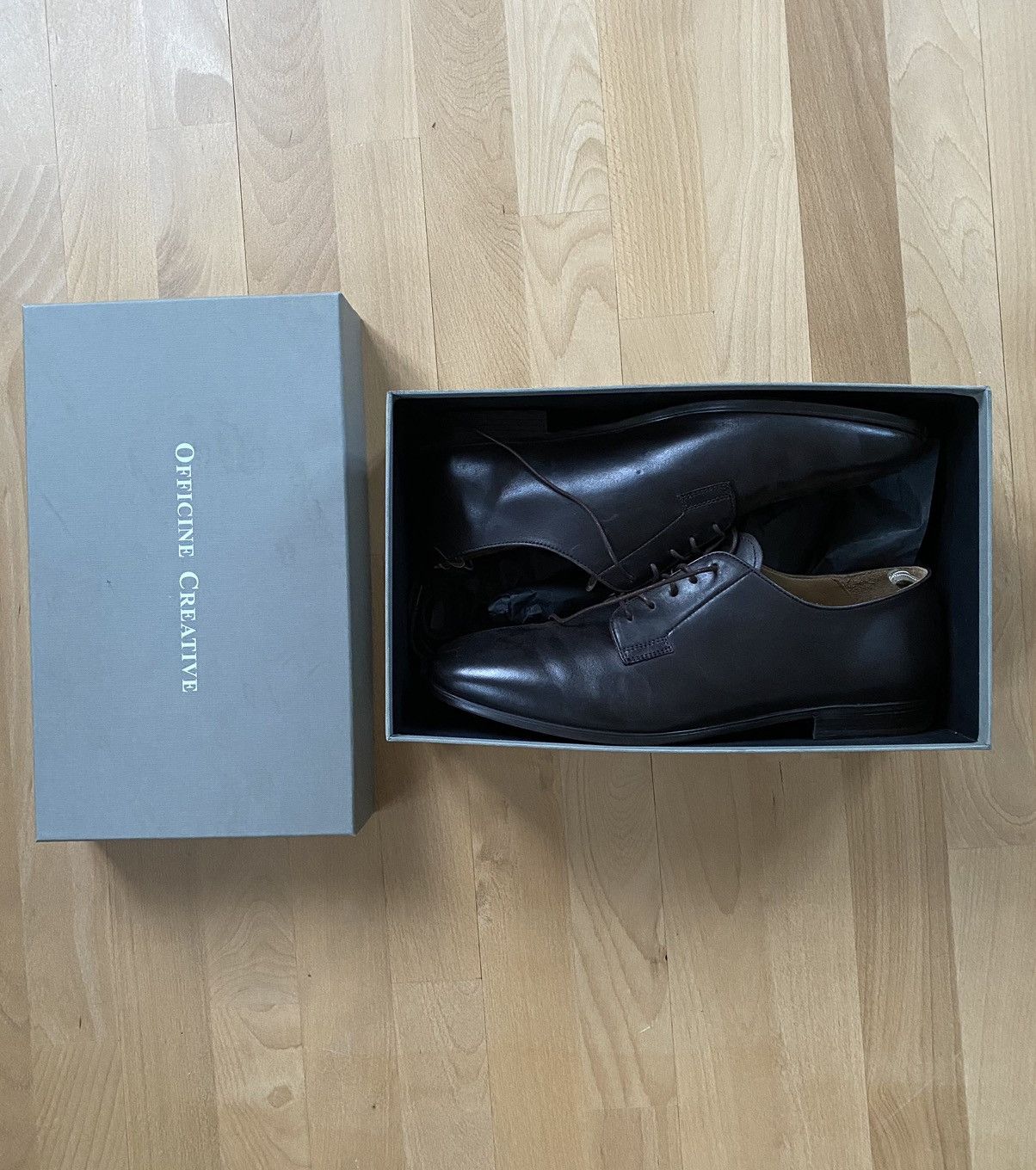 image of New With Box Officine Creative Derby Shoes in Brown, Men's (Size 12)