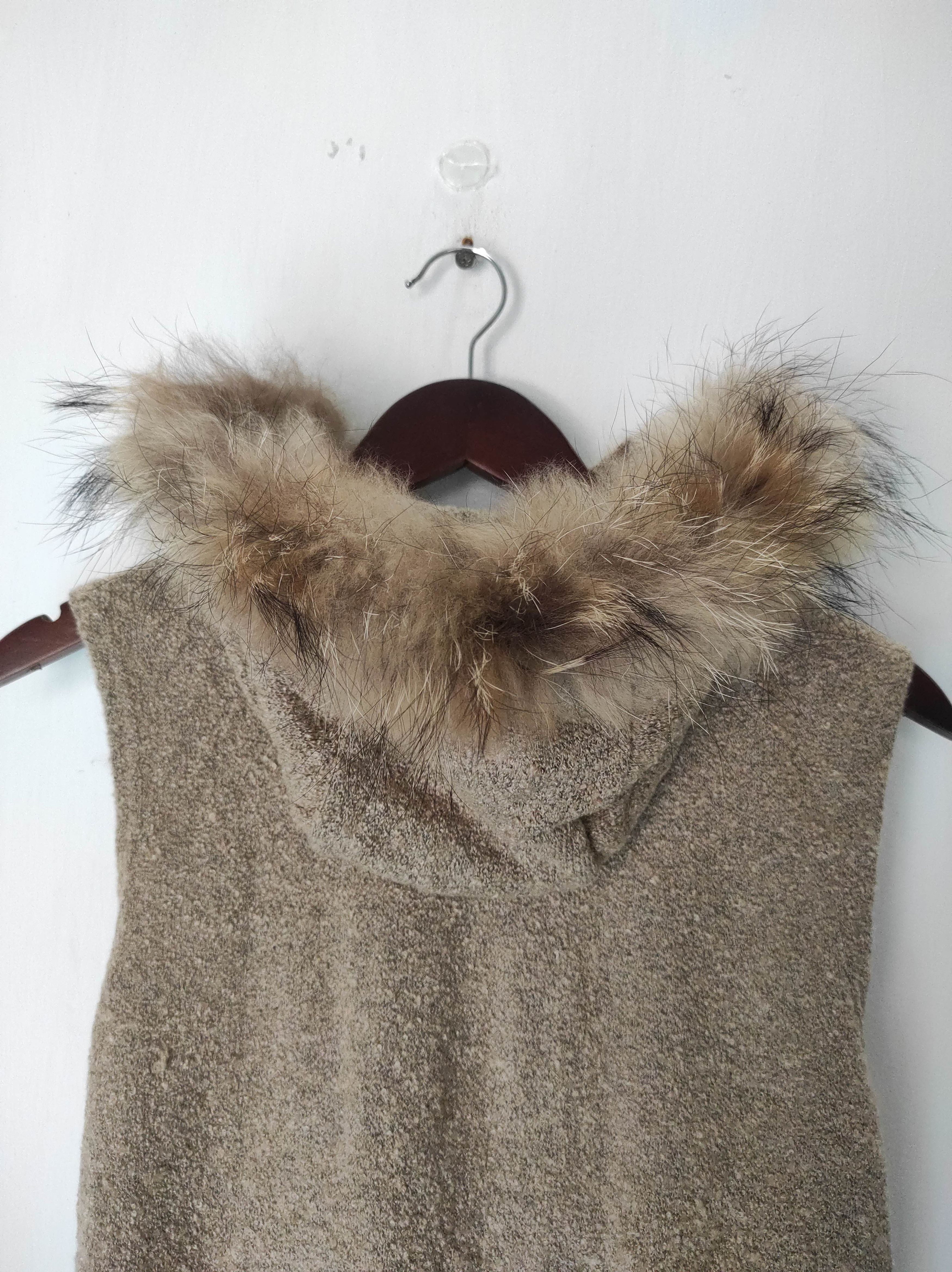 Aran Isles Knitwear SOOS Knit Zip Fur Raccon Hoodie IfSixWasNine LGB style Size S / US 4 / IT 40 - 14 Thumbnail