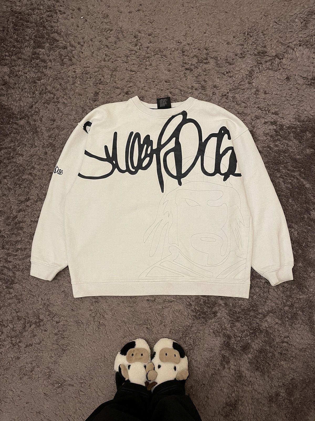 Image of Snoop Dogg Vintage Sweatshirt Very in White, Men's (Size XL)