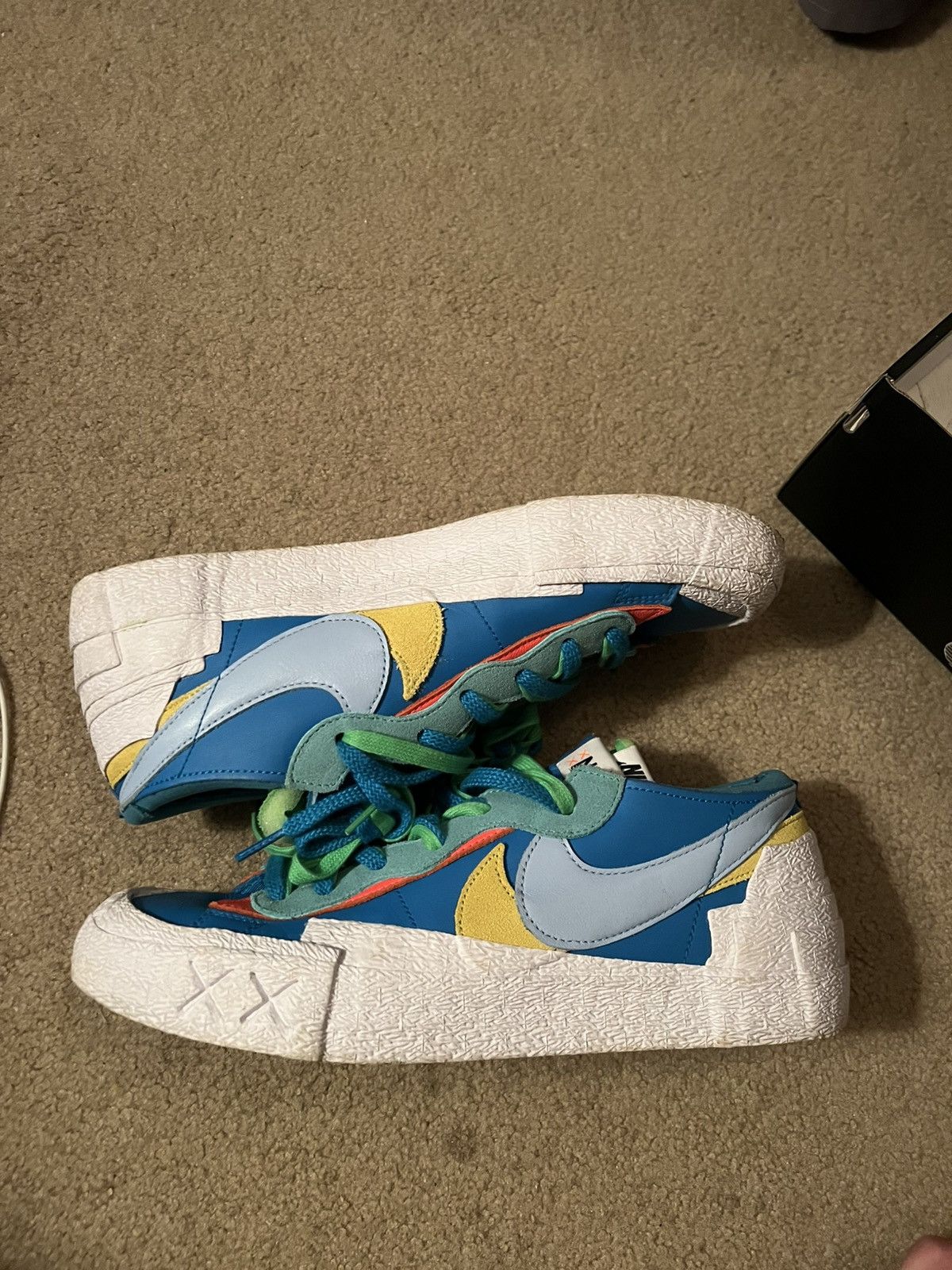 Kaws × Nike × Sacai Nike x Sacai x Kaws Blazer Low Neptune Blue Size US 11.5 / EU 44-45 - 2 Thumbnail