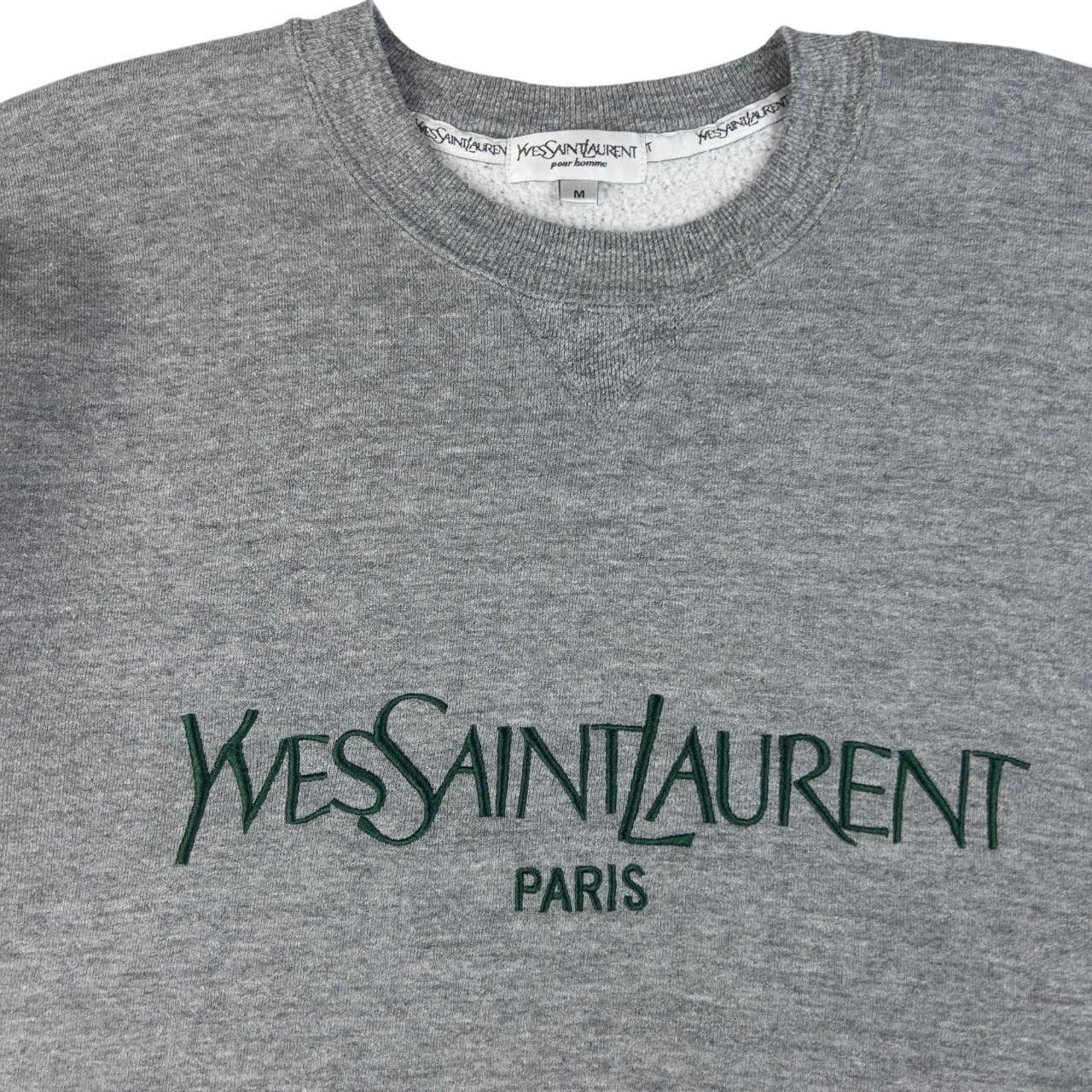 Yves Saint Laurent YSL Yves Saint Laurent Paris Embroidered Sweatshirt Size M Size US M / EU 48-50 / 2 - 3 Thumbnail