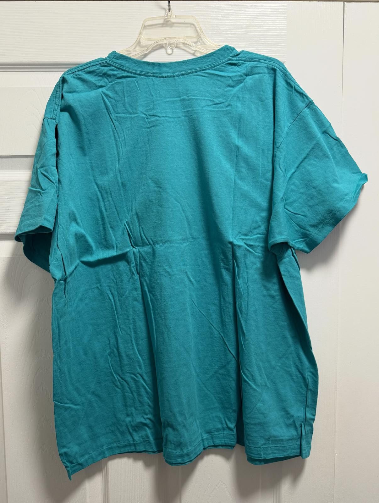 Designer Roaman’s Jade Green Tee 1X Cotton USA Made Size US M / EU 48-50 / 2 - 2 Thumbnail