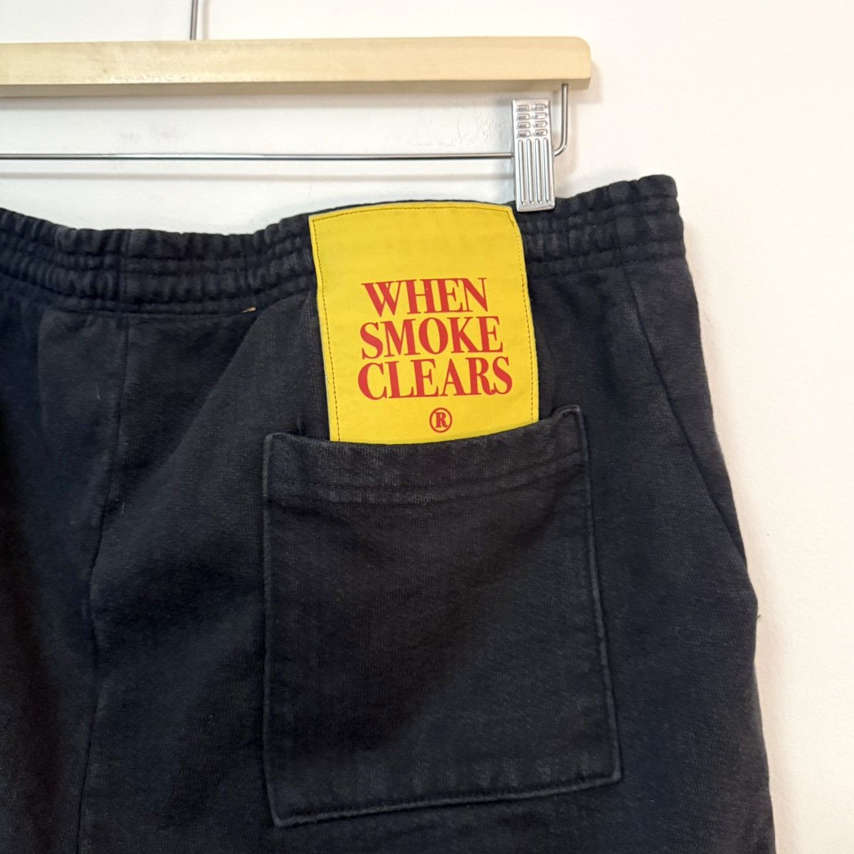 Whensmokeclears When Smoke Clears Waxed French Terry Sweatpants $250 MSRP Size US 40 / EU 56 - 5 Thumbnail