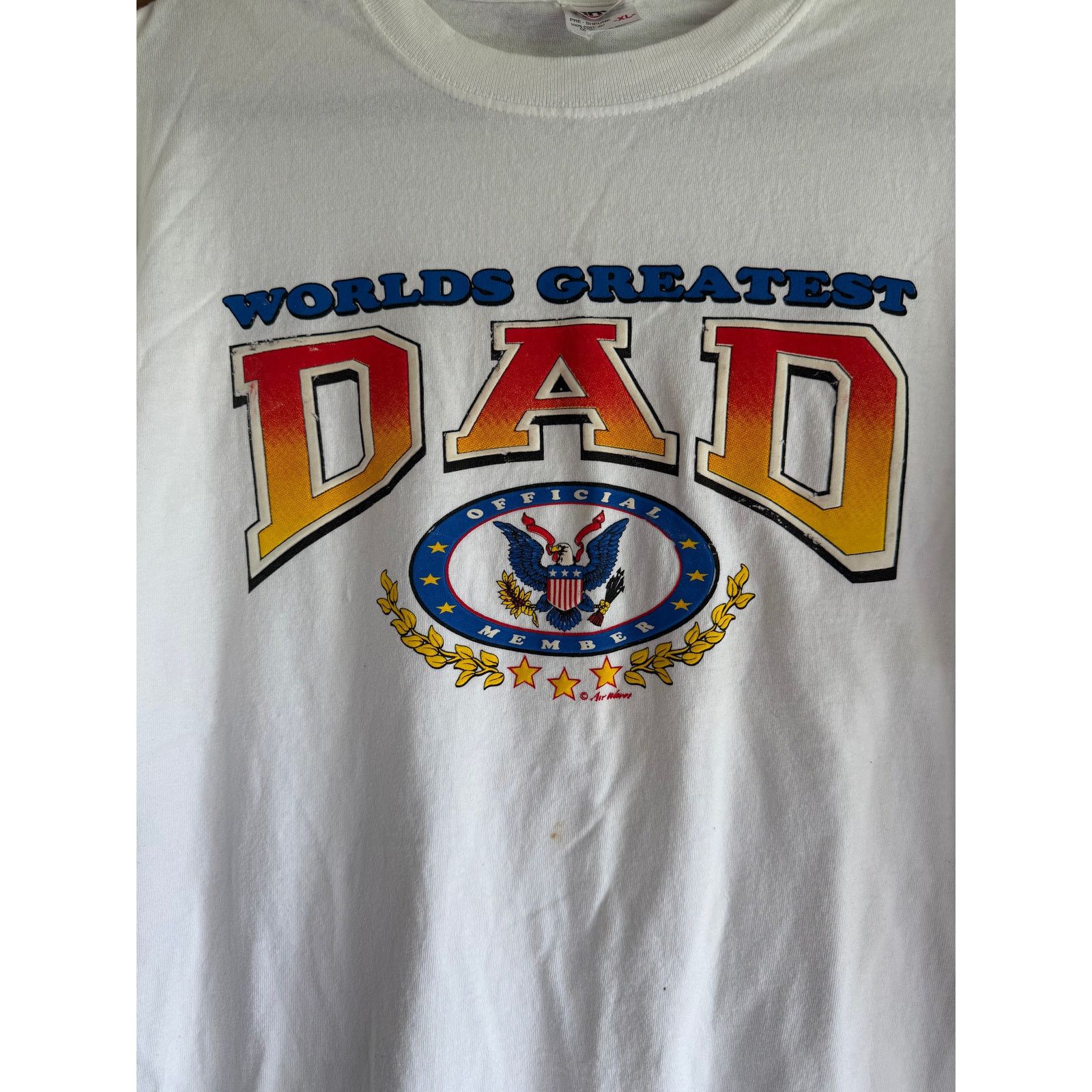 Anvil Vintage Worlds Greatest Dad Tee XL Patriotic Graphic Shirt Size US XL / EU 56 / 4 - 2 Thumbnail