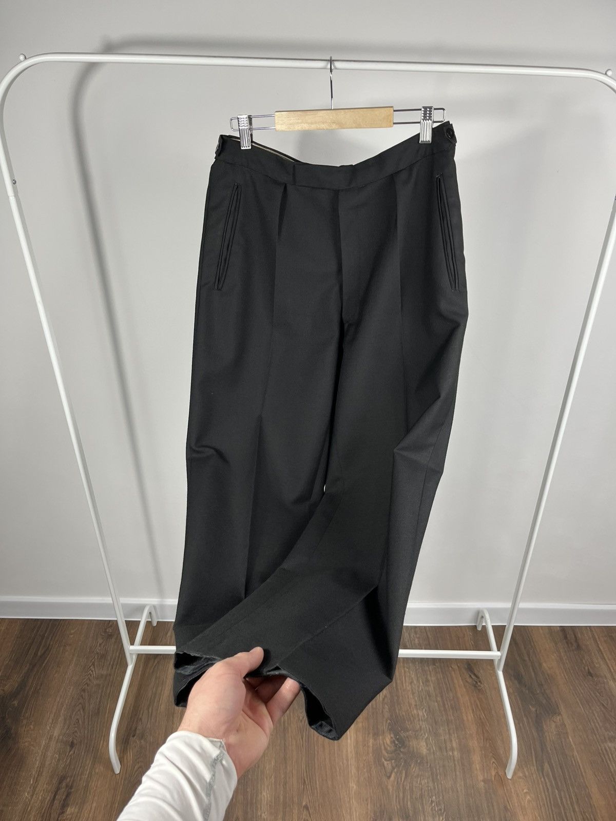 Other Vintage Black Tailored Pants Classic High Waist Trousers Size US 30 / EU 46 - 10 Thumbnail