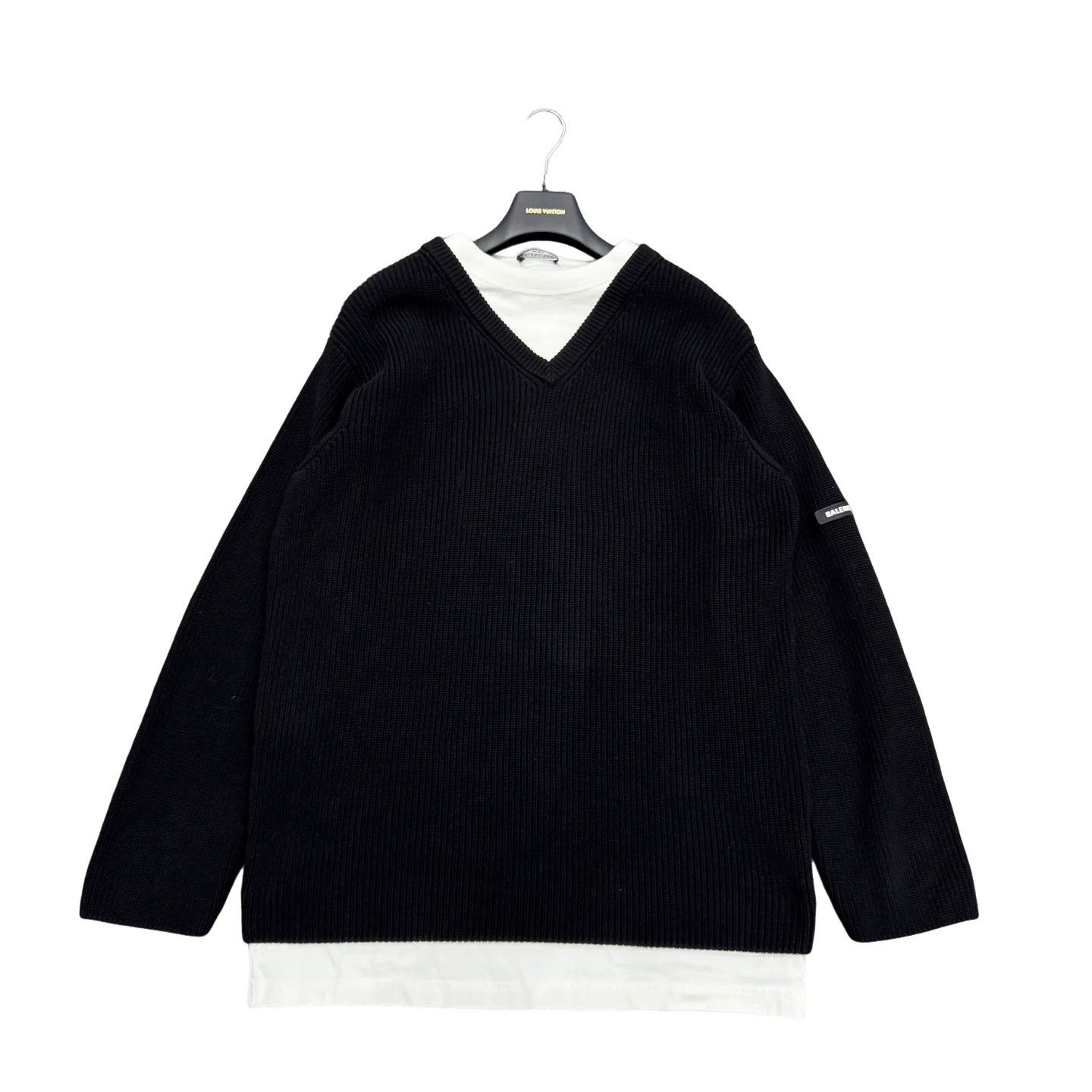 Balenciaga Balenciaga Layered V-Neck Knit Sweater Size M Size US M / EU 48-50 / 2 - 1 Thumbnail
