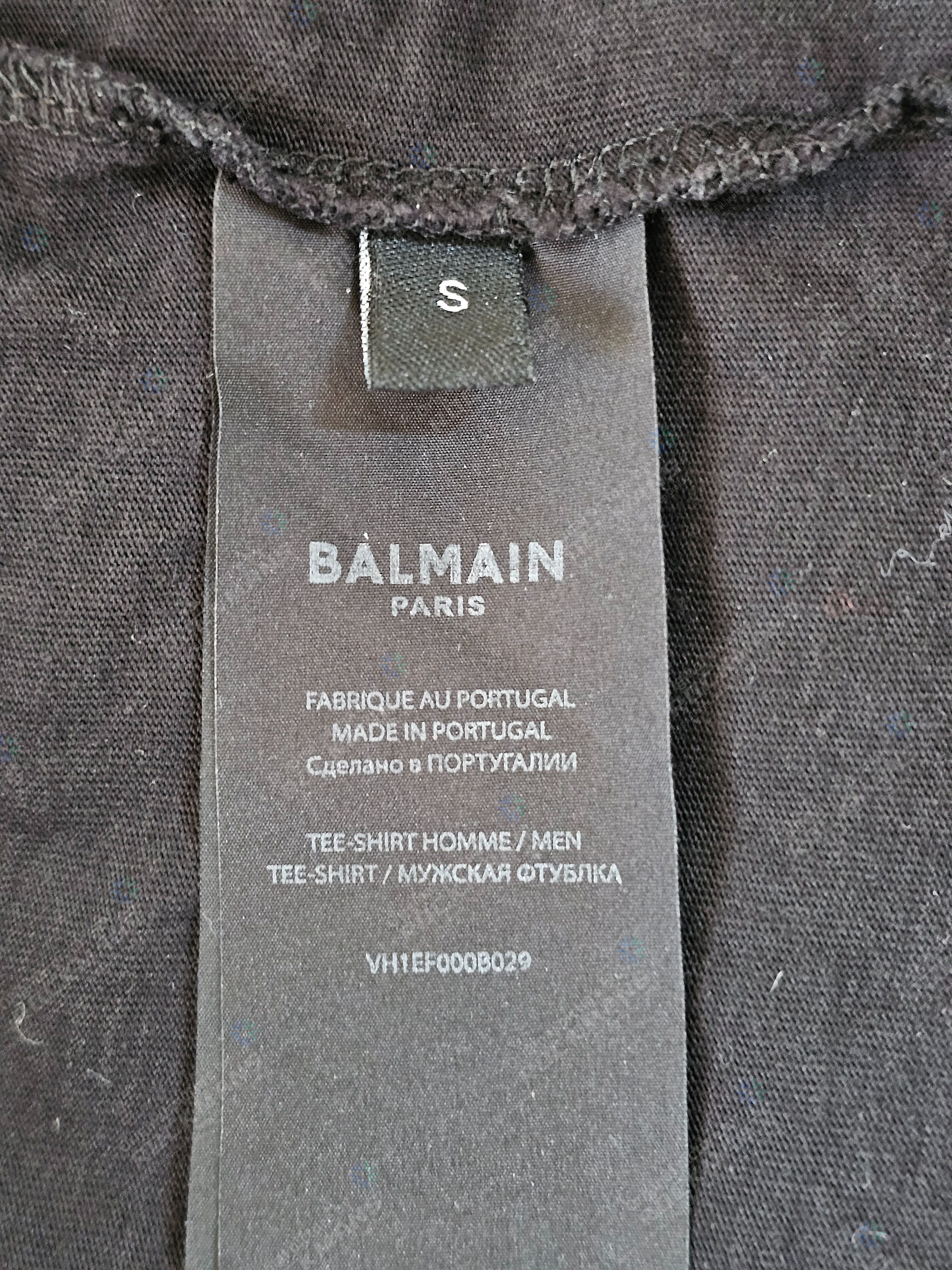 Balmain Balmain Black Logo T-Shirt Size S Size US S / EU 44-46 / 1 - 5 Thumbnail