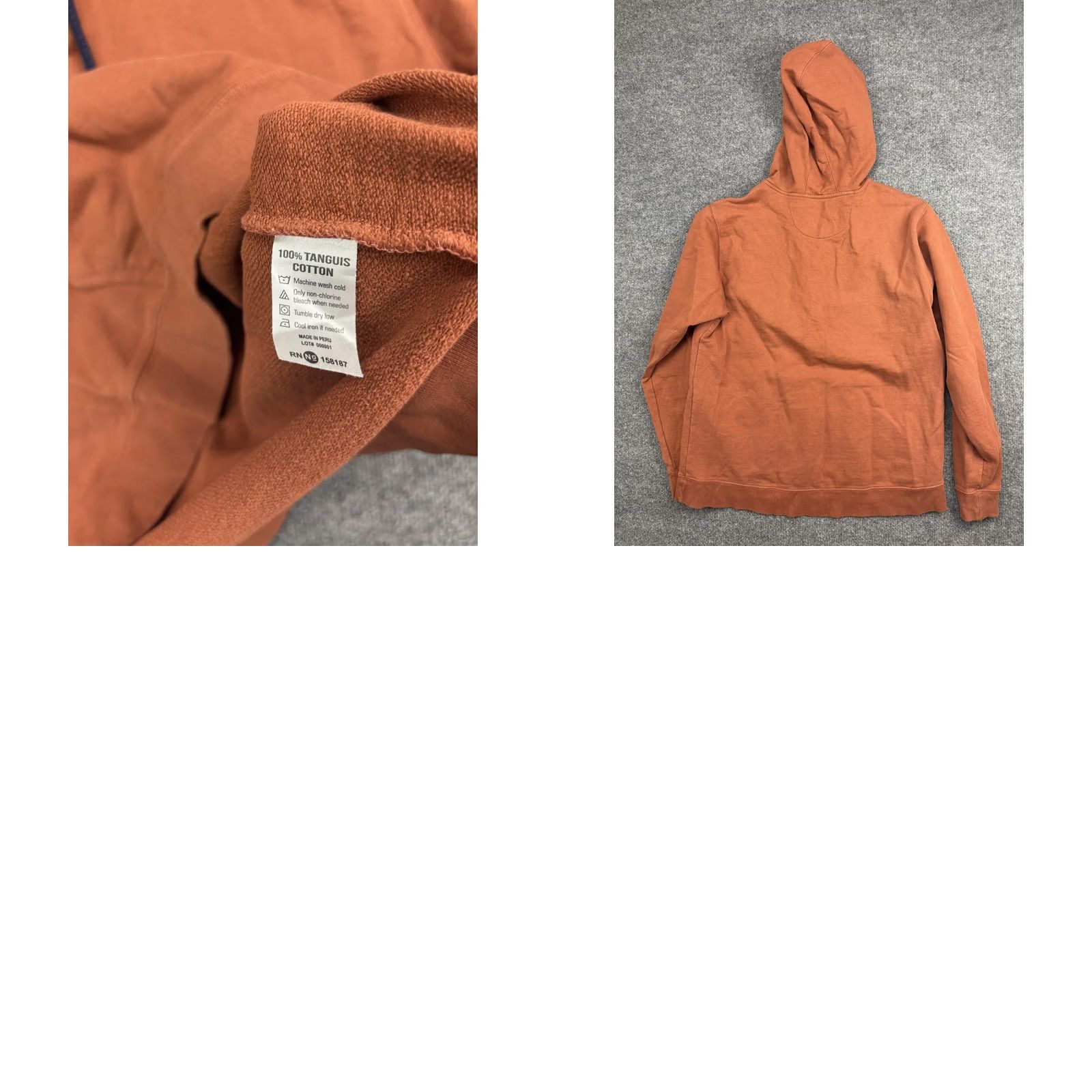Vintage Smith + Rogue Hoodie Mens L Rust Orange Quarter Zip Drawstring Front Pocket Size US L / EU 52-54 / 3 - 8 Thumbnail