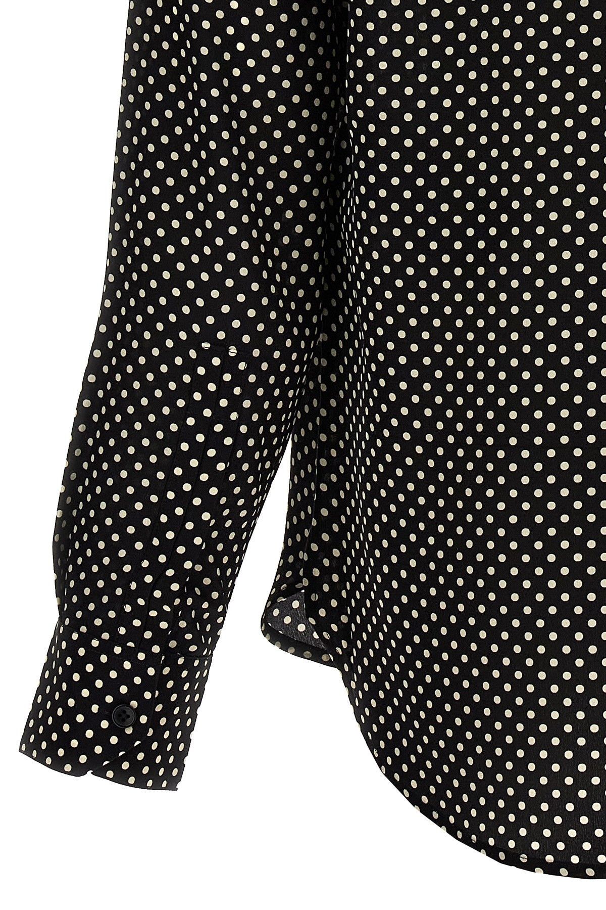 Saint Laurent Paris o1s1wg110425 646850 Shirt in Dotted Crepe De Chine Size US M / EU 48-50 / 2 - 5 Thumbnail