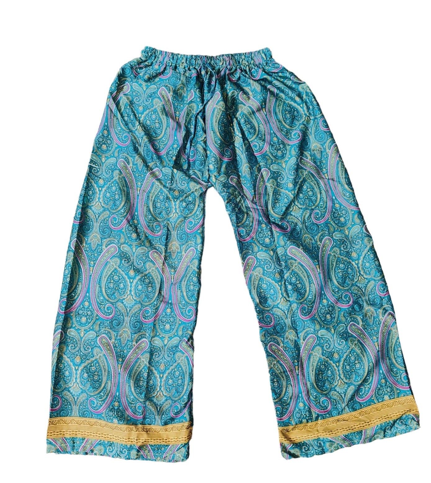 Poeme Bohemien Printed Silk Pant, Comfortable Summer Wear Paint Size 38" / US 16 / IT 52 - 1 Thumbnail
