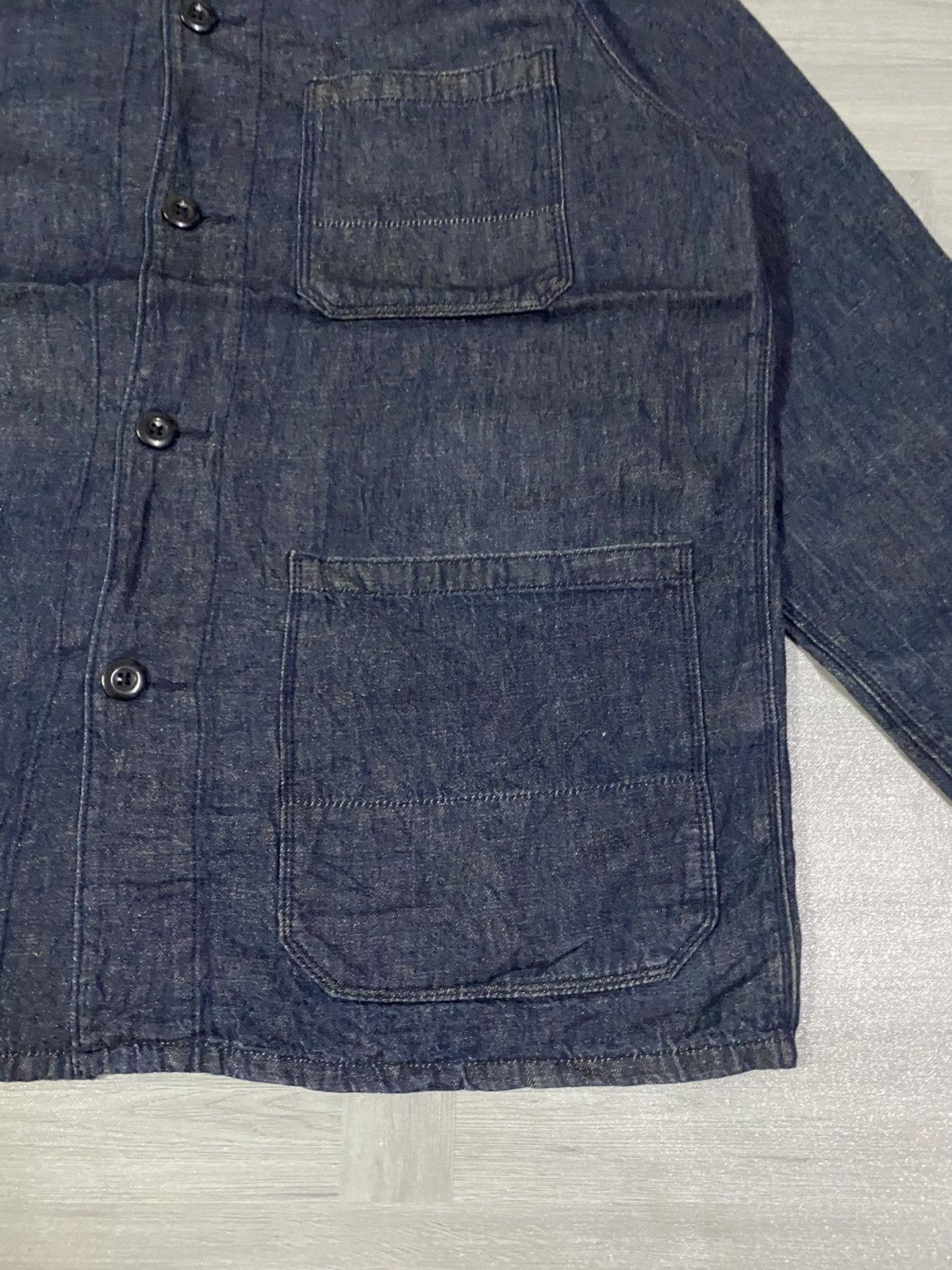 Uniqlo Uniqlo Utility Denim Jacket ( Cotton Linen ) Size US XL / EU 56 / 4 - 5 Thumbnail