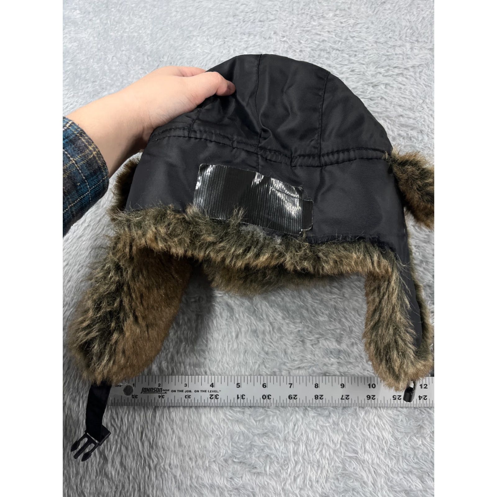 Vintage Jaxon Trapper Beanie Adult One Size Black 100% Nylon Ear Flaps Hats Mens Size ONE SIZE - 3 Thumbnail
