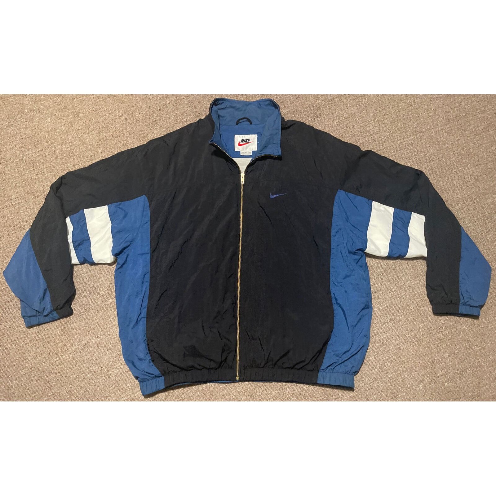 Nike Vintage 90s Men's XXL 2XL Nike Big Swoosh Full Zip Windbreak Size US XXL / EU 58 / 5 - 1 Thumbnail