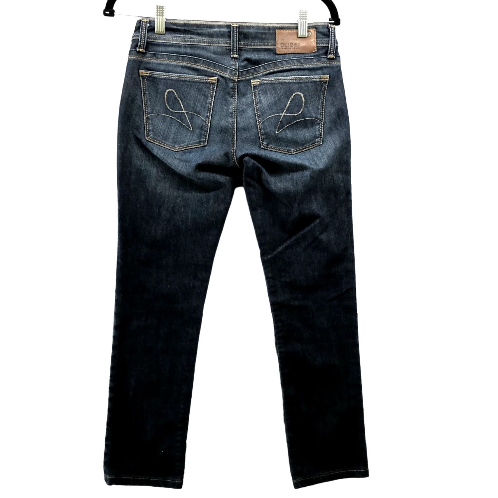DL1961 DL1961 Lindsey Slim Straight Jeans Womens 27 Blue Low Rise 4way Stretch Denim Jeans Slim Straight Womens 27 Blue DL1961 Jeans Size 27" / US 4 / IT 40 - 2 Thumbnail