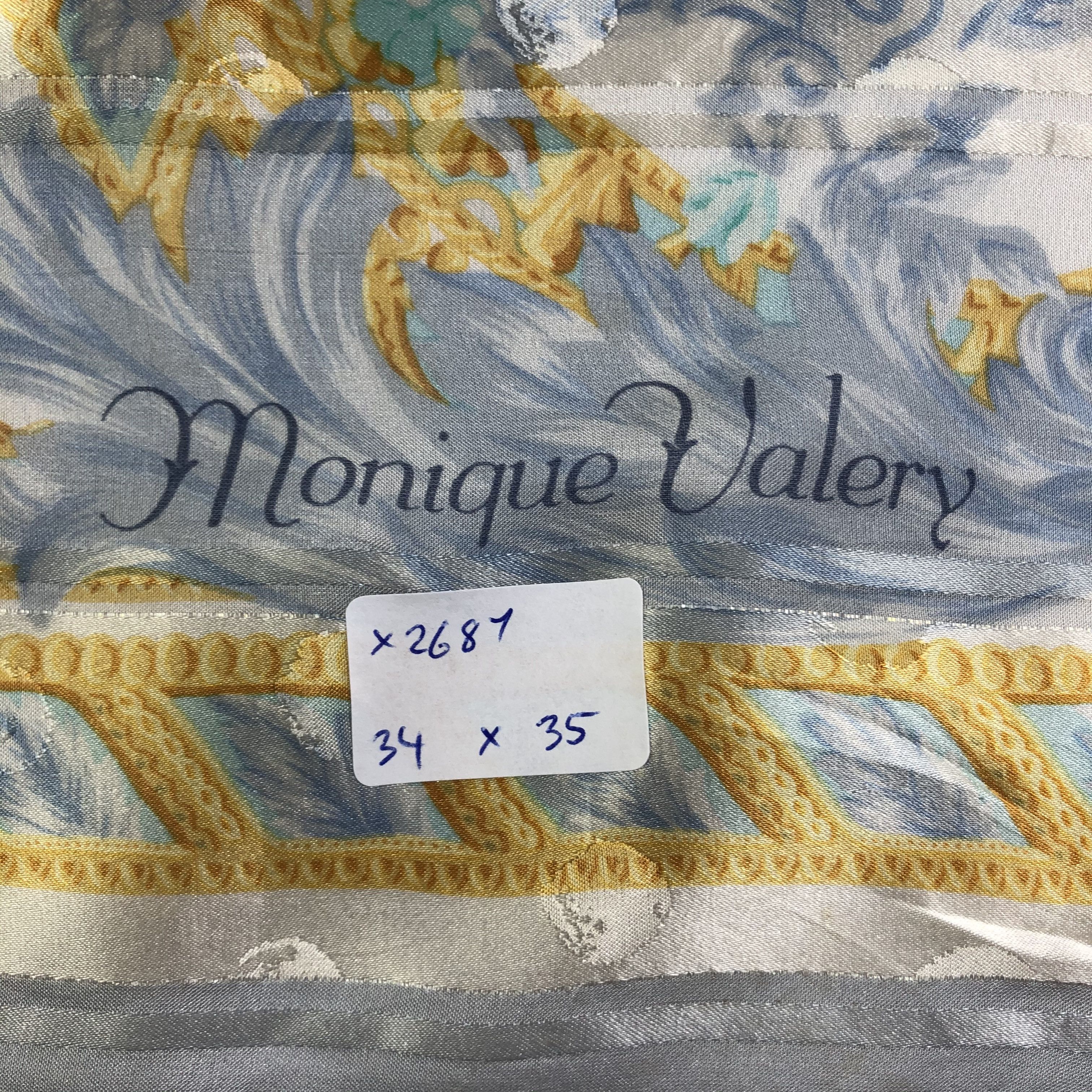 Vintage Vintage Monique Valery Silk Scarf Size ONE SIZE - 6 Thumbnail