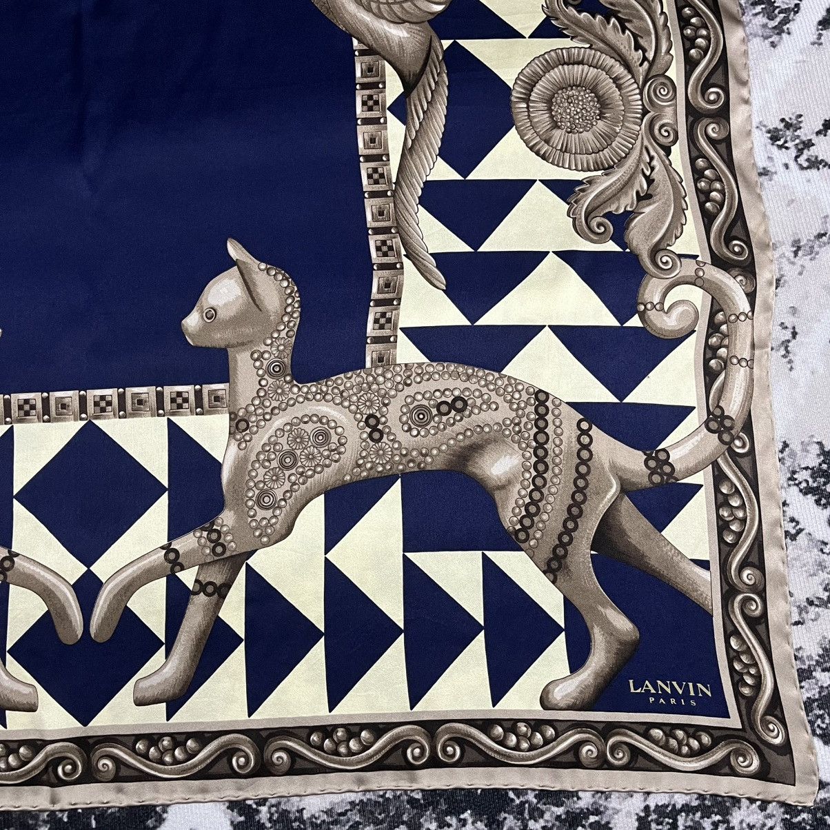 Lanvin Lanvin Paris 3D design Silk Scarf Size ONE SIZE - 2 Thumbnail