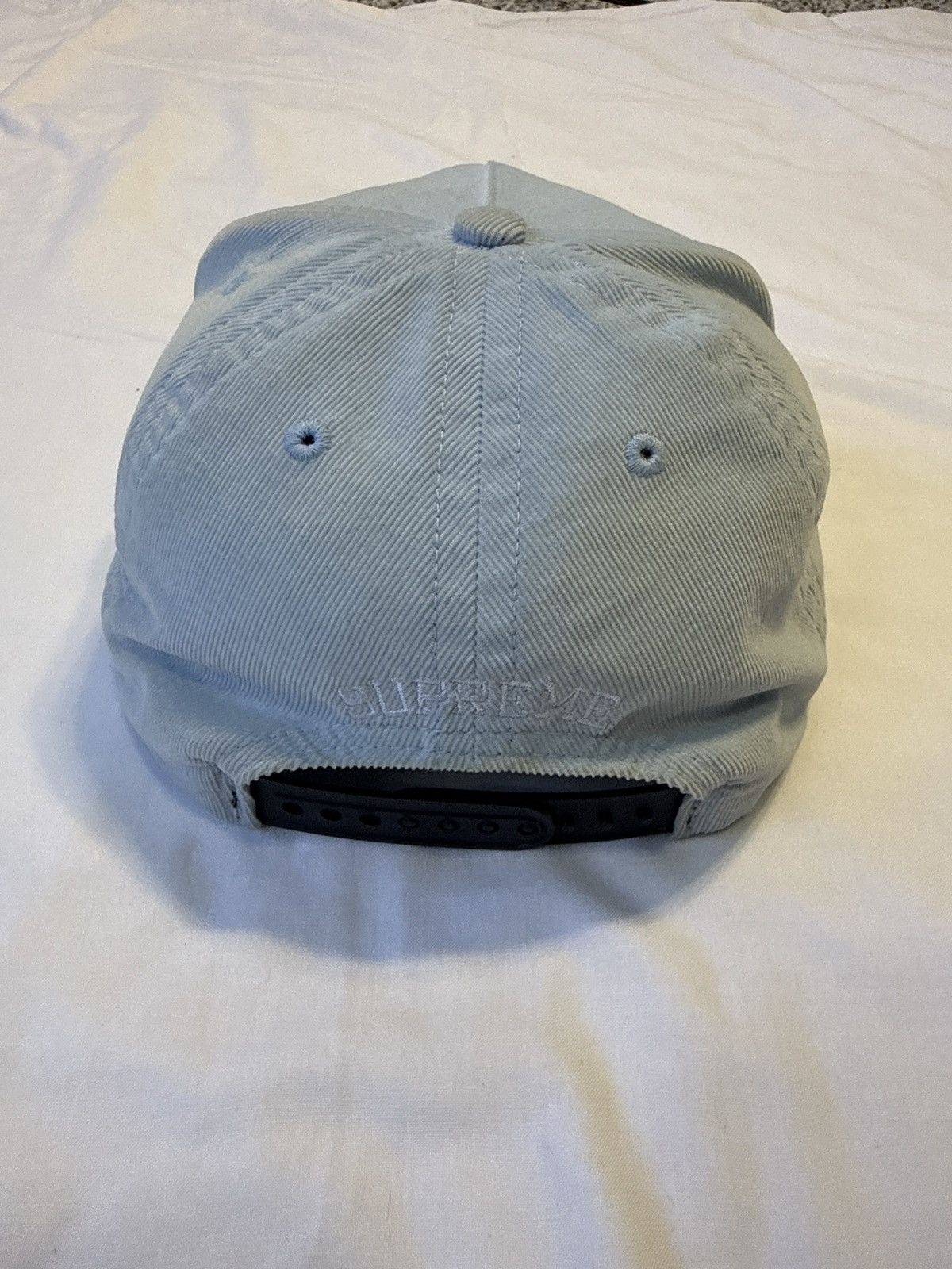 Supreme Supreme Rose Corduroy 5-Pan Light Blue Snapback Hat SS15 Size ONE SIZE - 2 Thumbnail