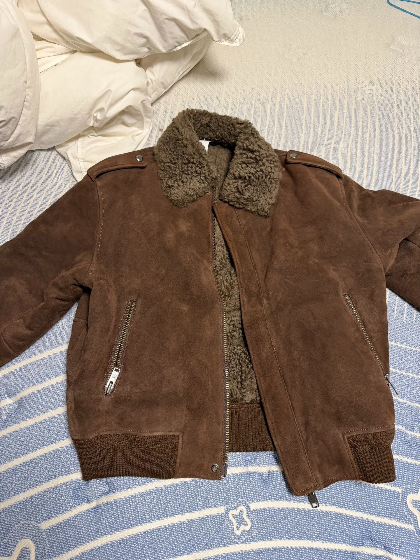 Croquis Men's Deep Brown Suede Fur Jacket Size US M / EU 48-50 / 2 - 1 Thumbnail