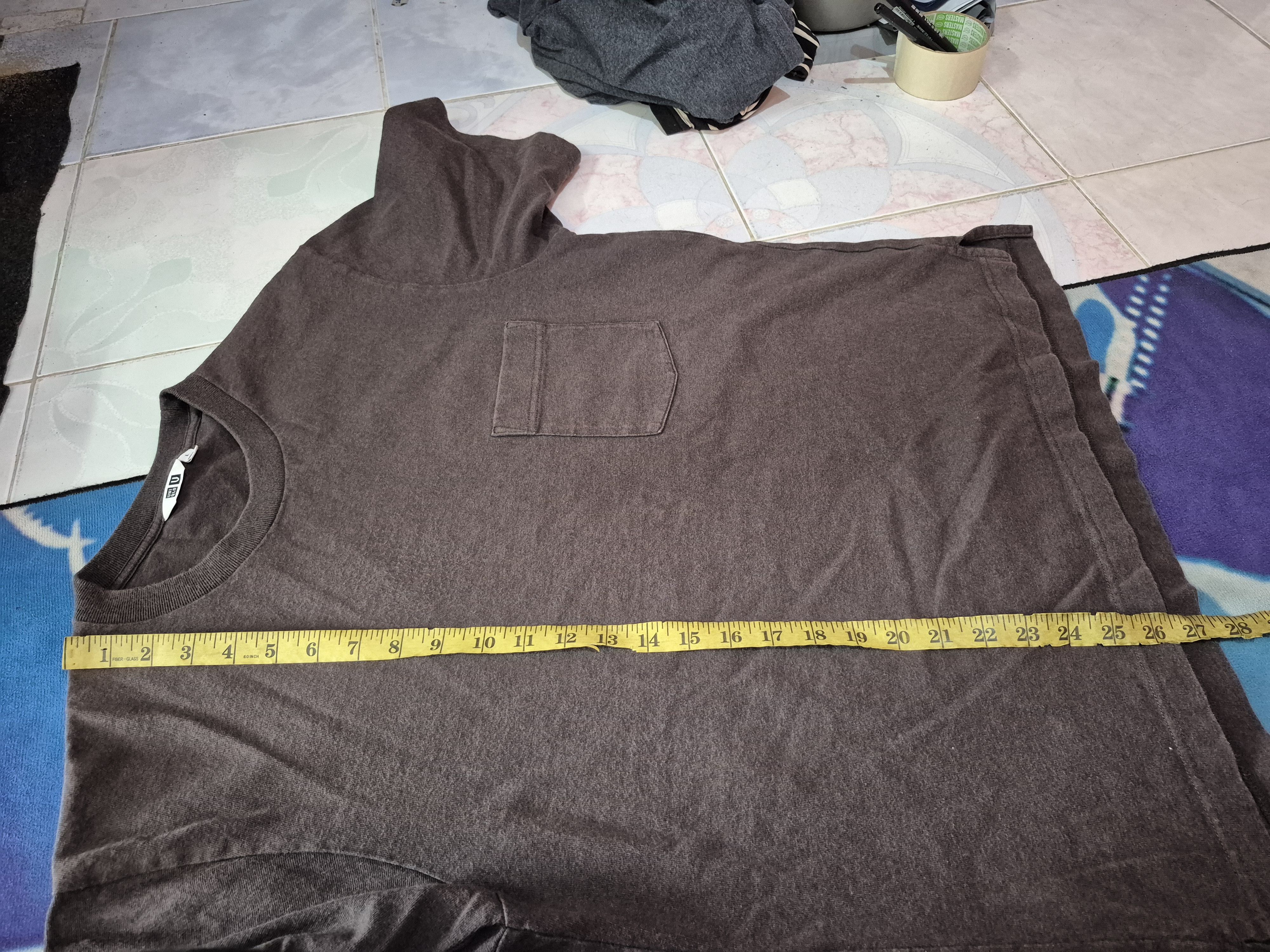 Lemaire × Uniqlo 🔥 Uniqlo U Lemaire Brown Pocket Tee Size US L / EU 52-54 / 3 - 8 Thumbnail