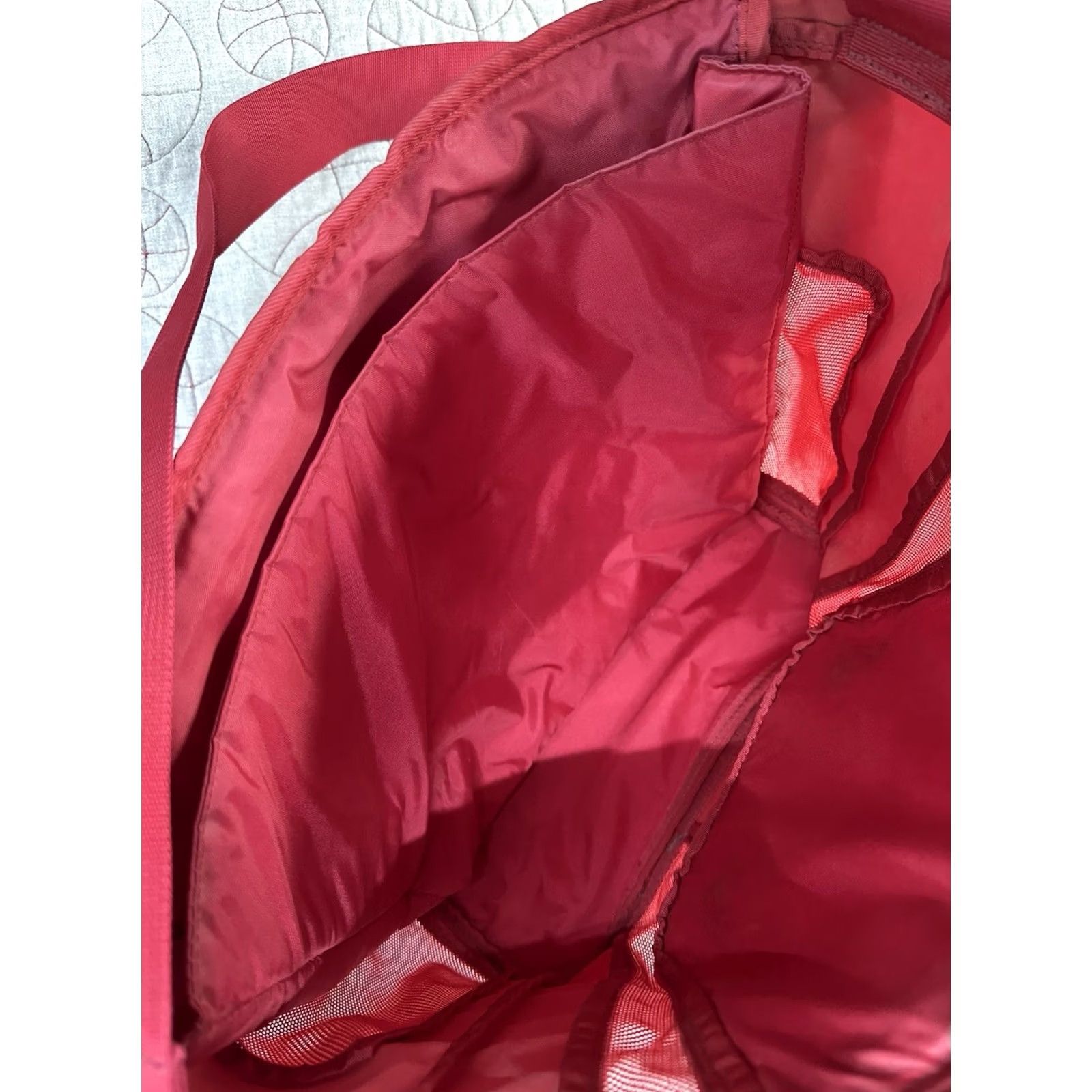 Nike VTG Nike Center Swoosh Satchel Bag Nylon Red Laptop Side Men Size ONE SIZE - 4 Thumbnail