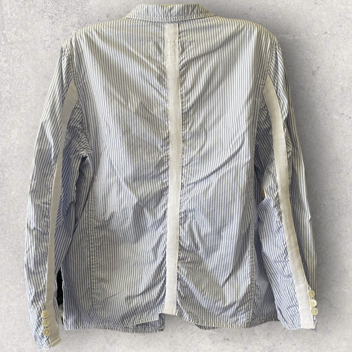 Comme des Garcons CDGH Tape Shrunk Blue Stripe Blazer Size US S / EU 44-46 / 1 - 1 Thumbnail